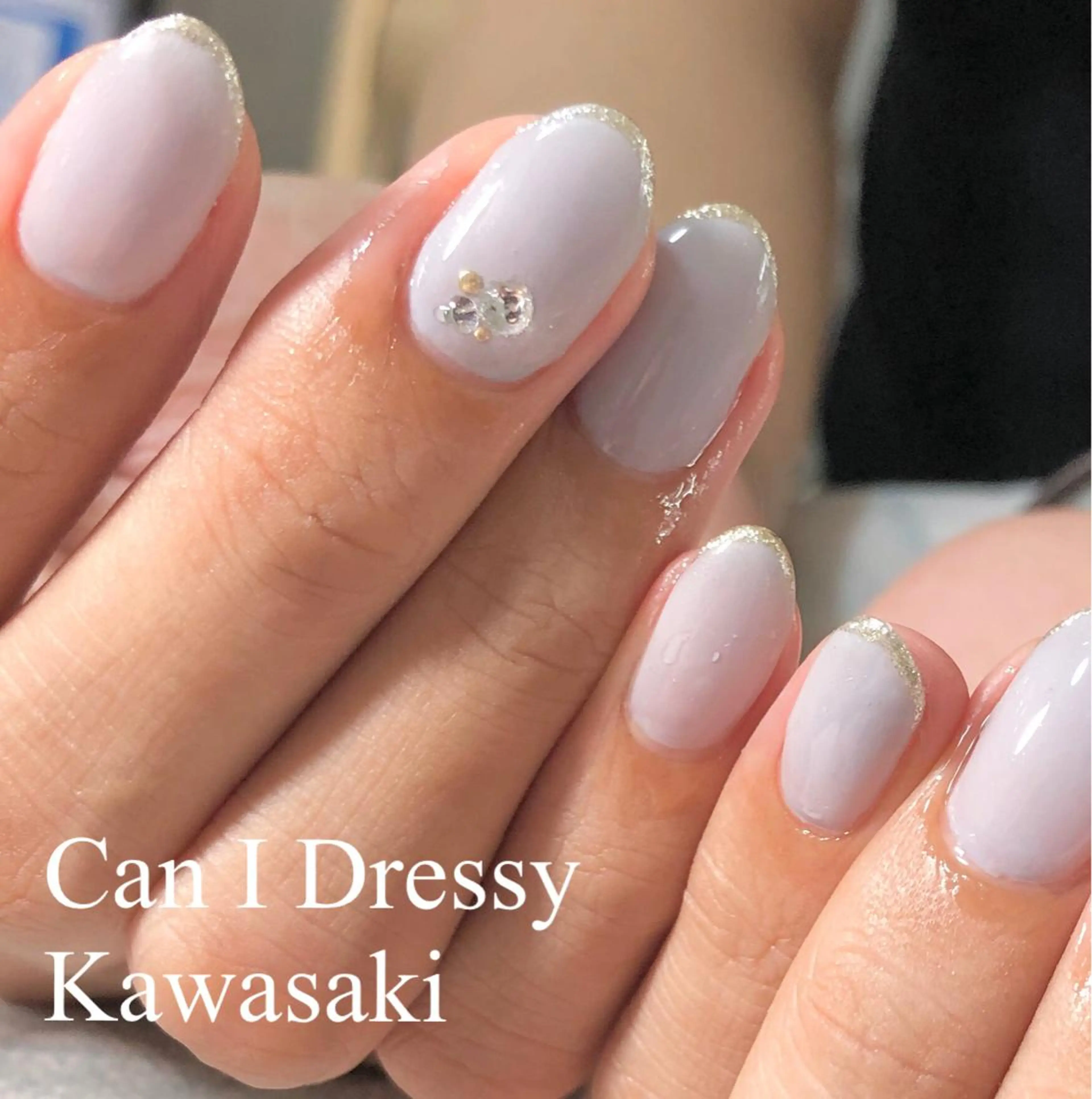 ネイル パープル ハンドネイル Can I 川崎店 三島 久美子のネイルデザイン