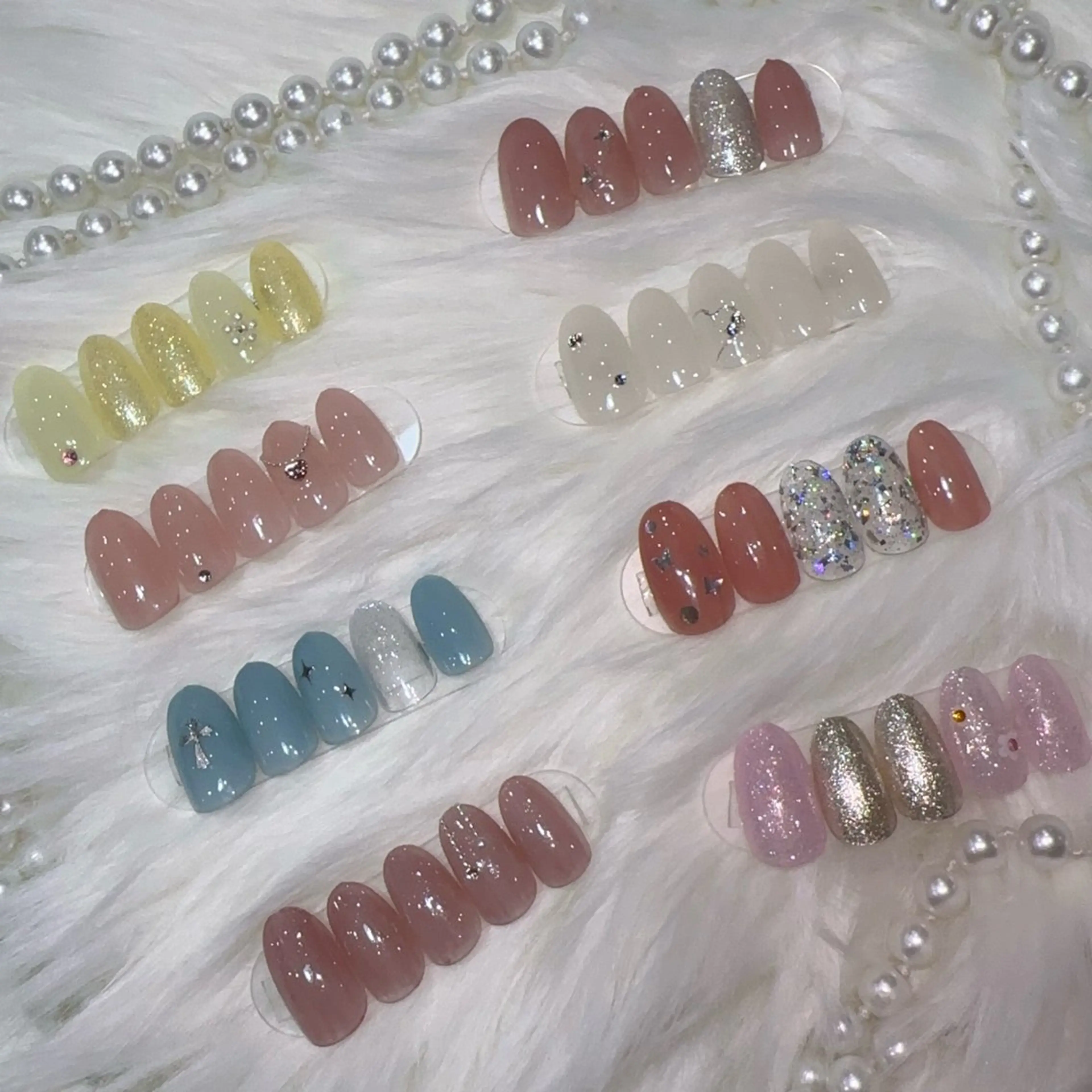 ネイル アートネイル フラッシュネイル フレンチネイル ジェルネイル ガラスフレンチ ハンドネイル You&Me Miyuのネイルデザイン