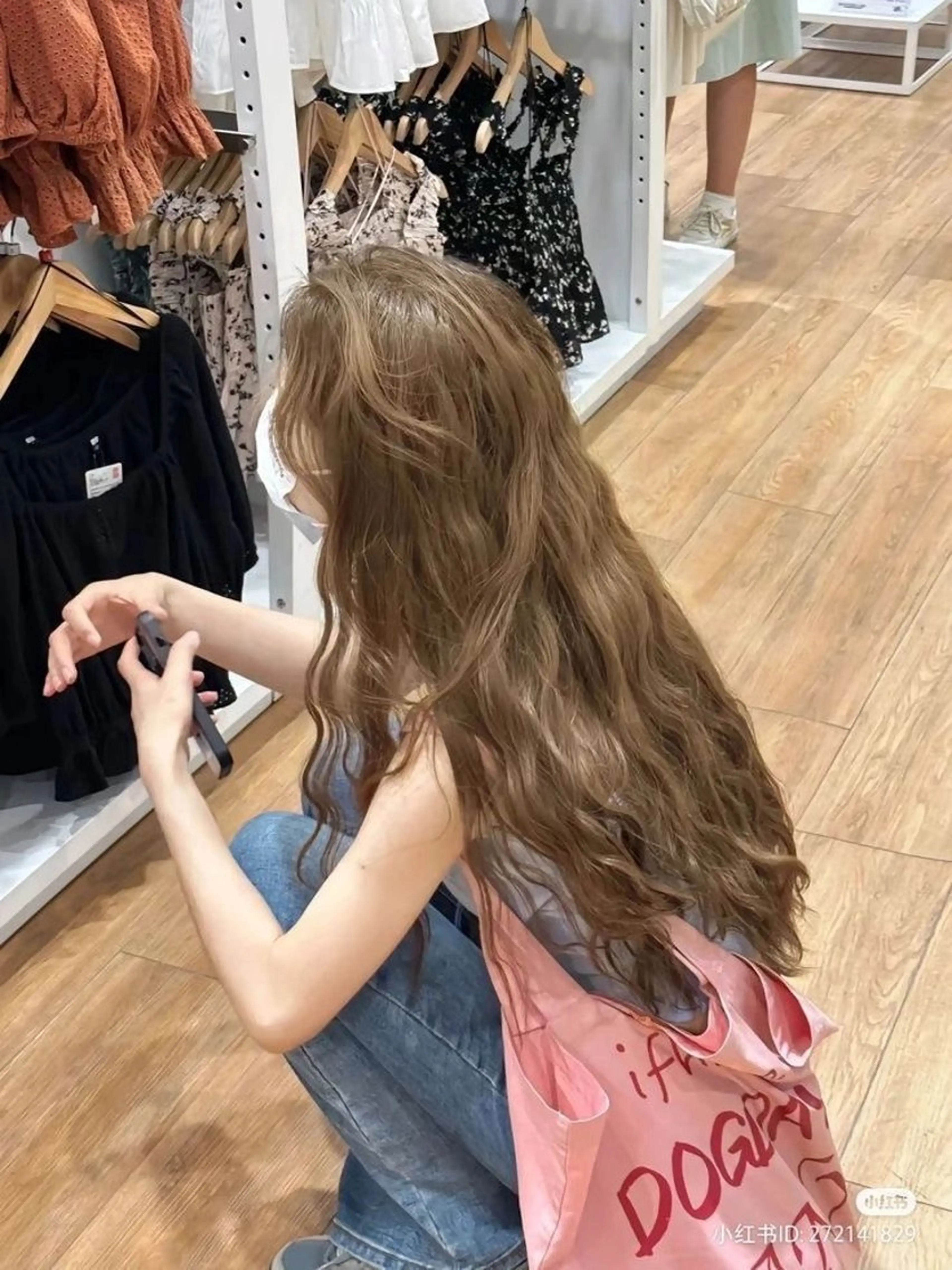 ミディアム カラー レイヤーカット/ パーマ‪/表参道のヘアスタイル