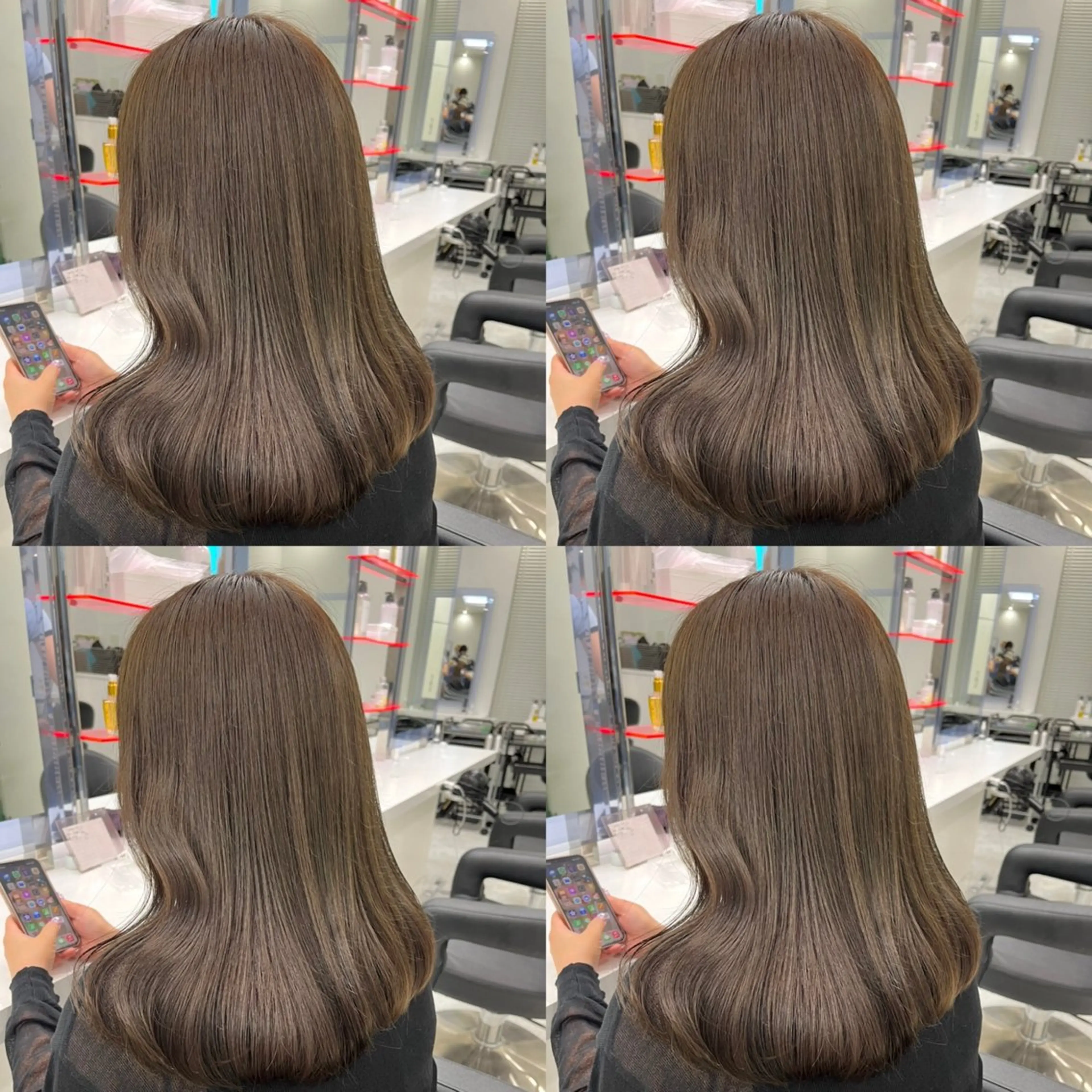 ミディアム カラー カット 縮毛矯正 💖透け感ベージュ KOTA💖のヘアスタイル