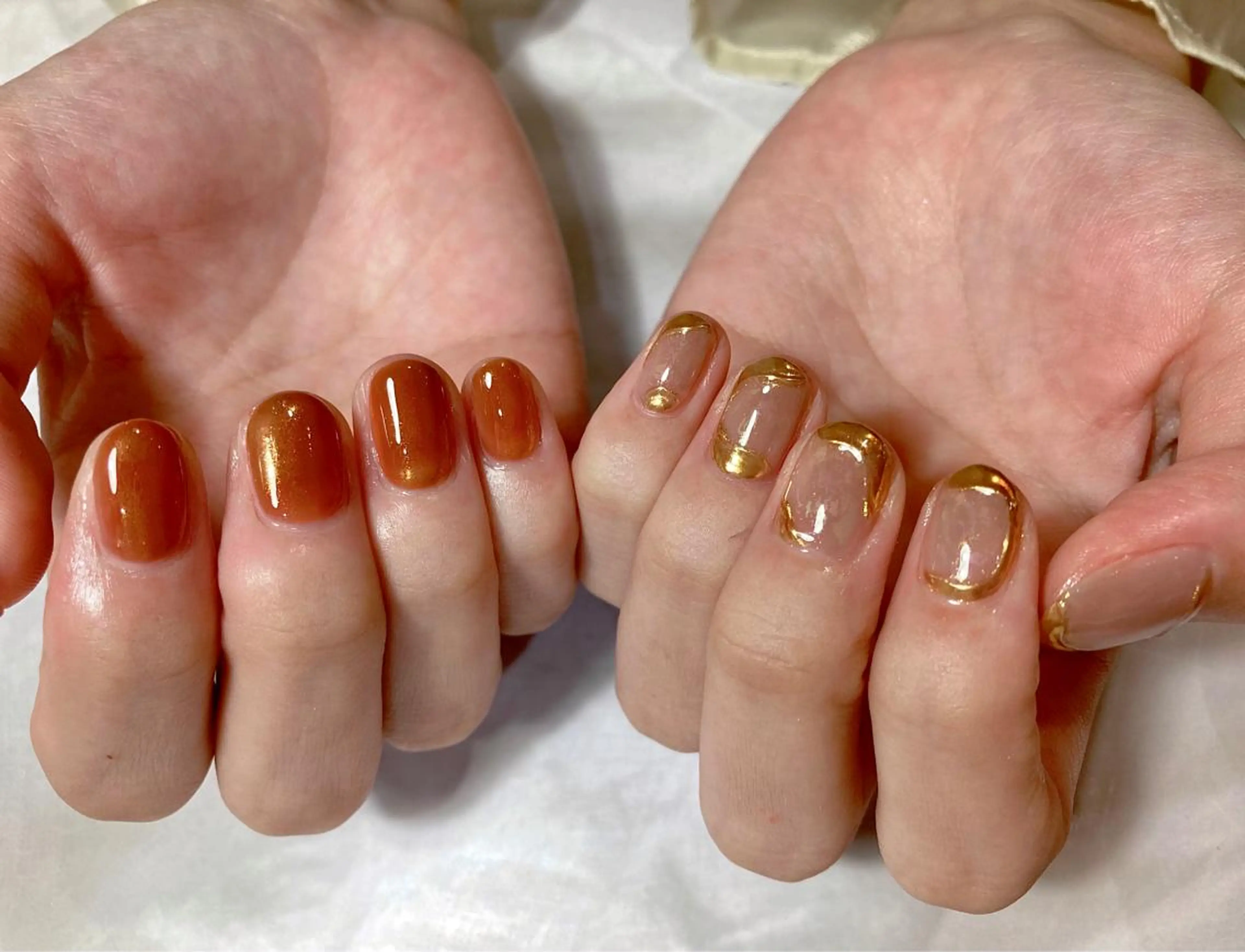 ショート カラー ネイル マツエク・マツパ ハンドネイル illum hicariのネイルデザイン