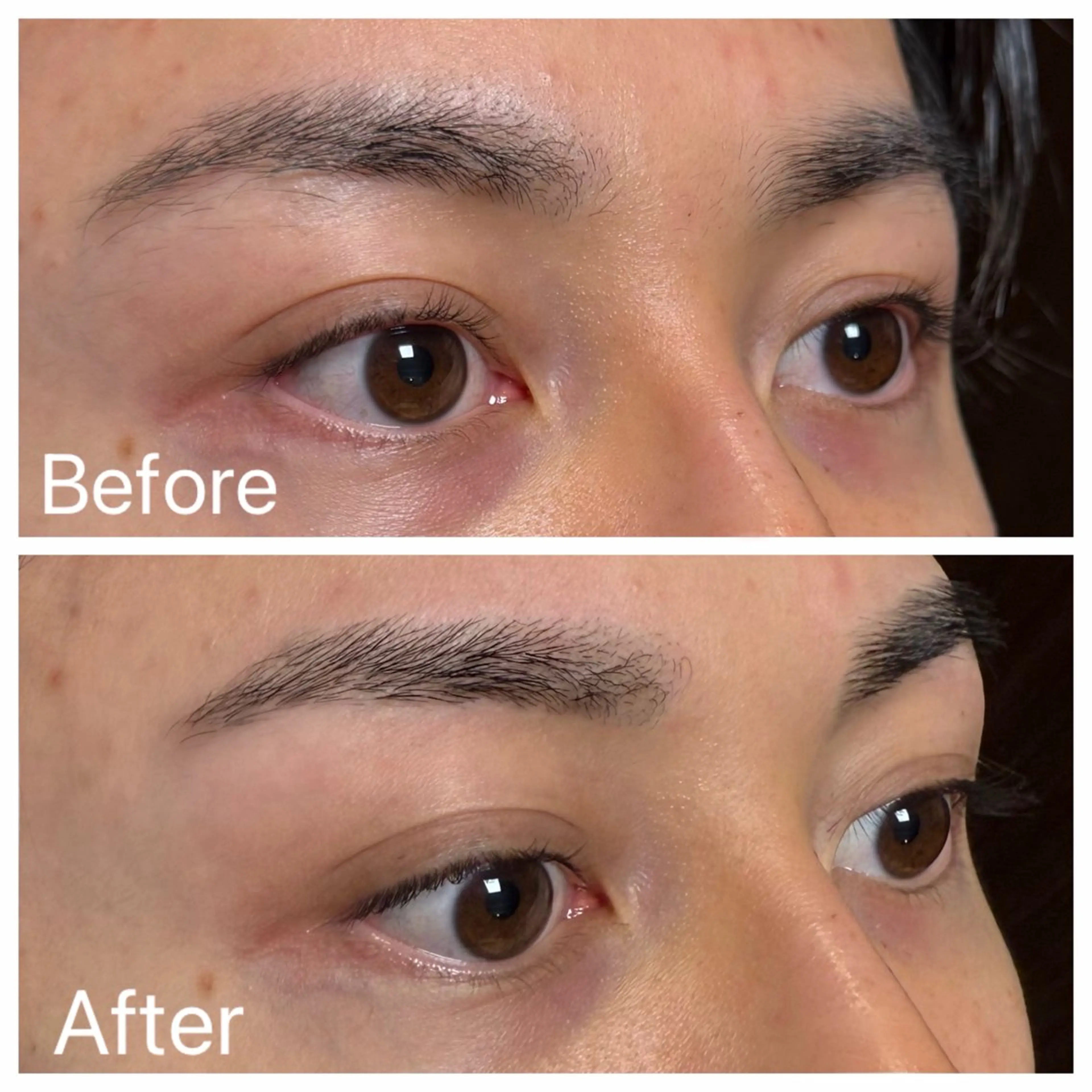 メンズアイブロウ、ワックス脱毛の写真