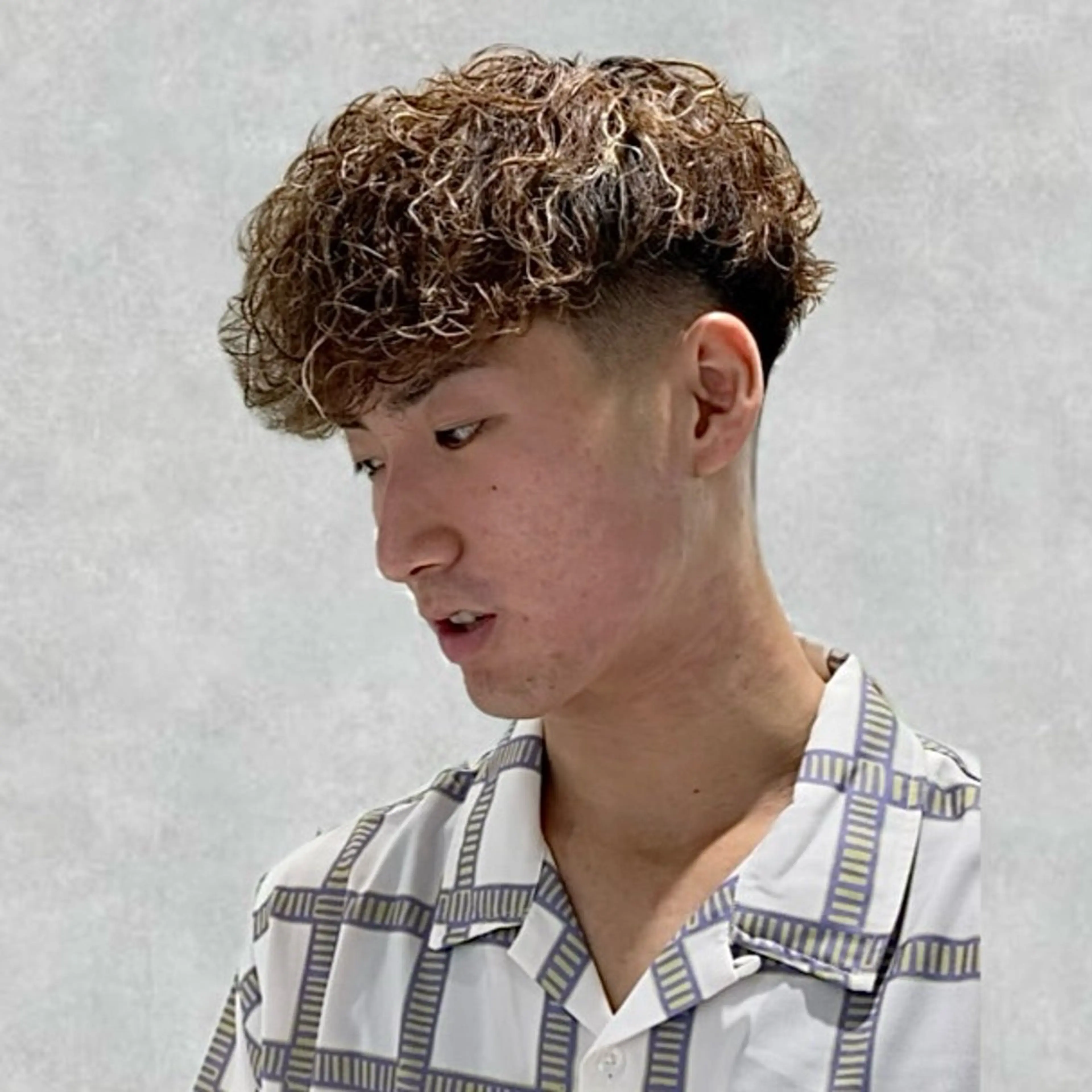 ショート カラー パーマ メンズ スペインカール 外国人風カラー JiN HAiR所属・立川メンズパーマ職人 /MASAのヘアスタイル