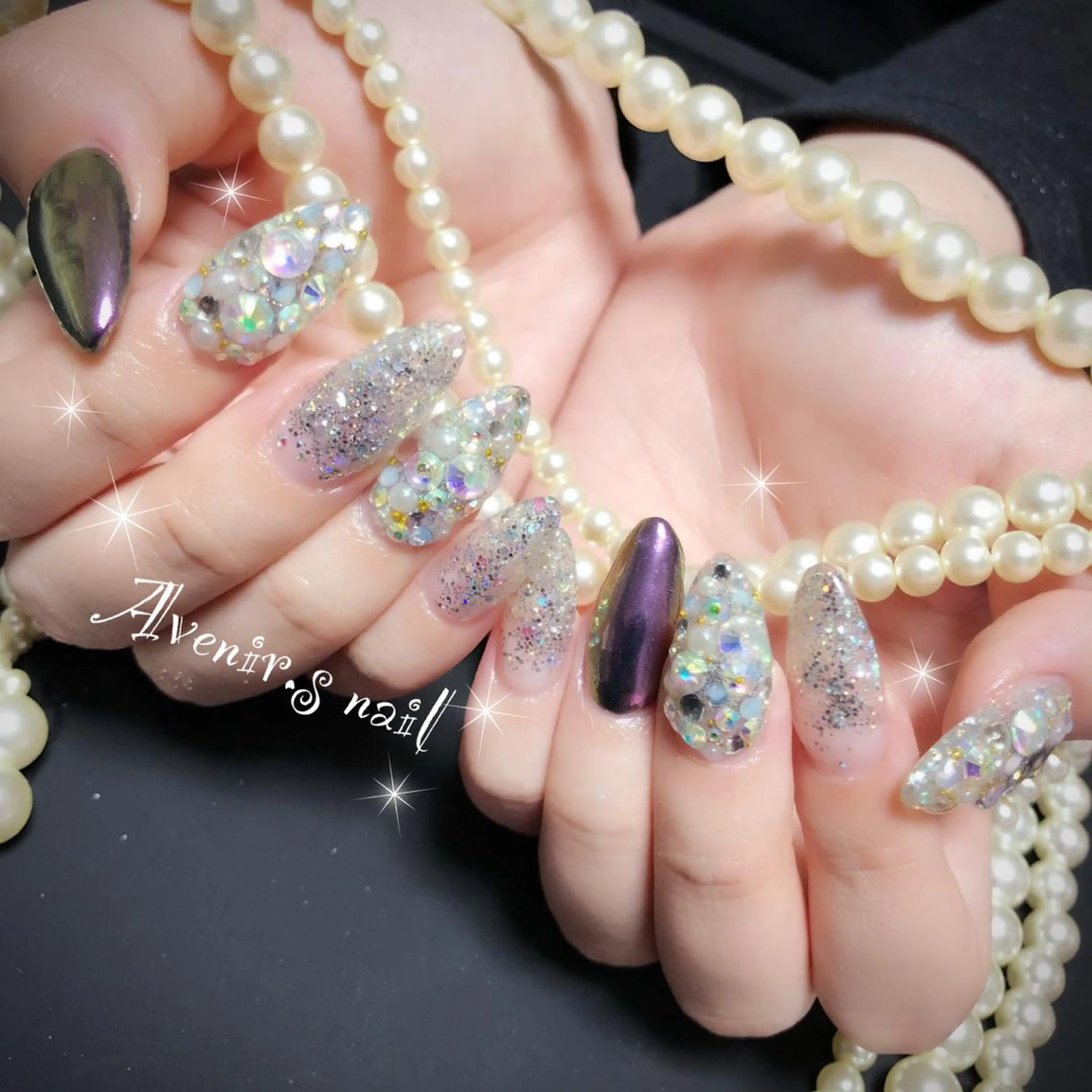 ネイル ミラーネイル Home Salon Avenir.のネイルデザイン