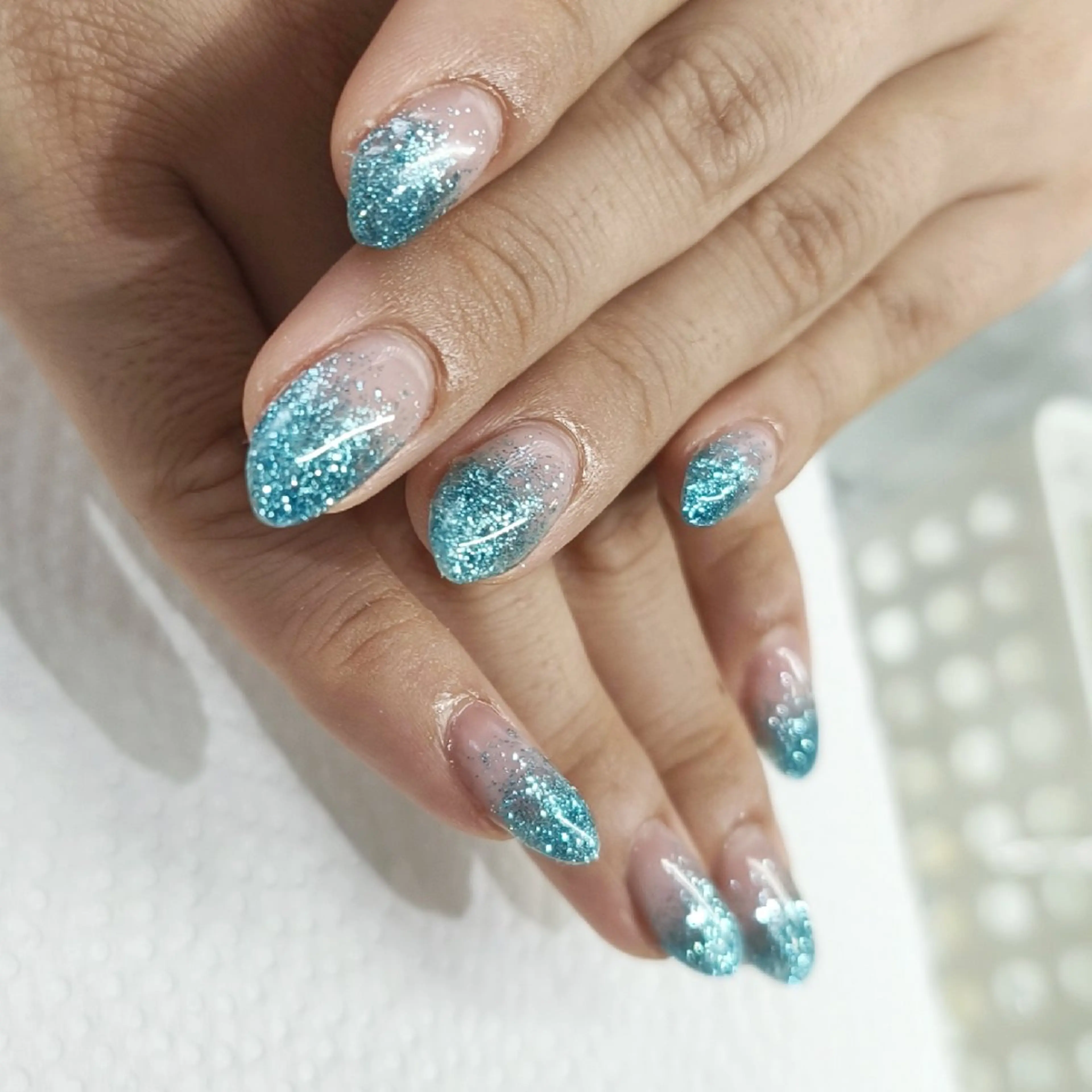 ネイル ラメ(グリッター) ラメグラデーション ハンドネイル Nail eim　【ネイルエイム】所属・古賀 倭子のネイルデザイン