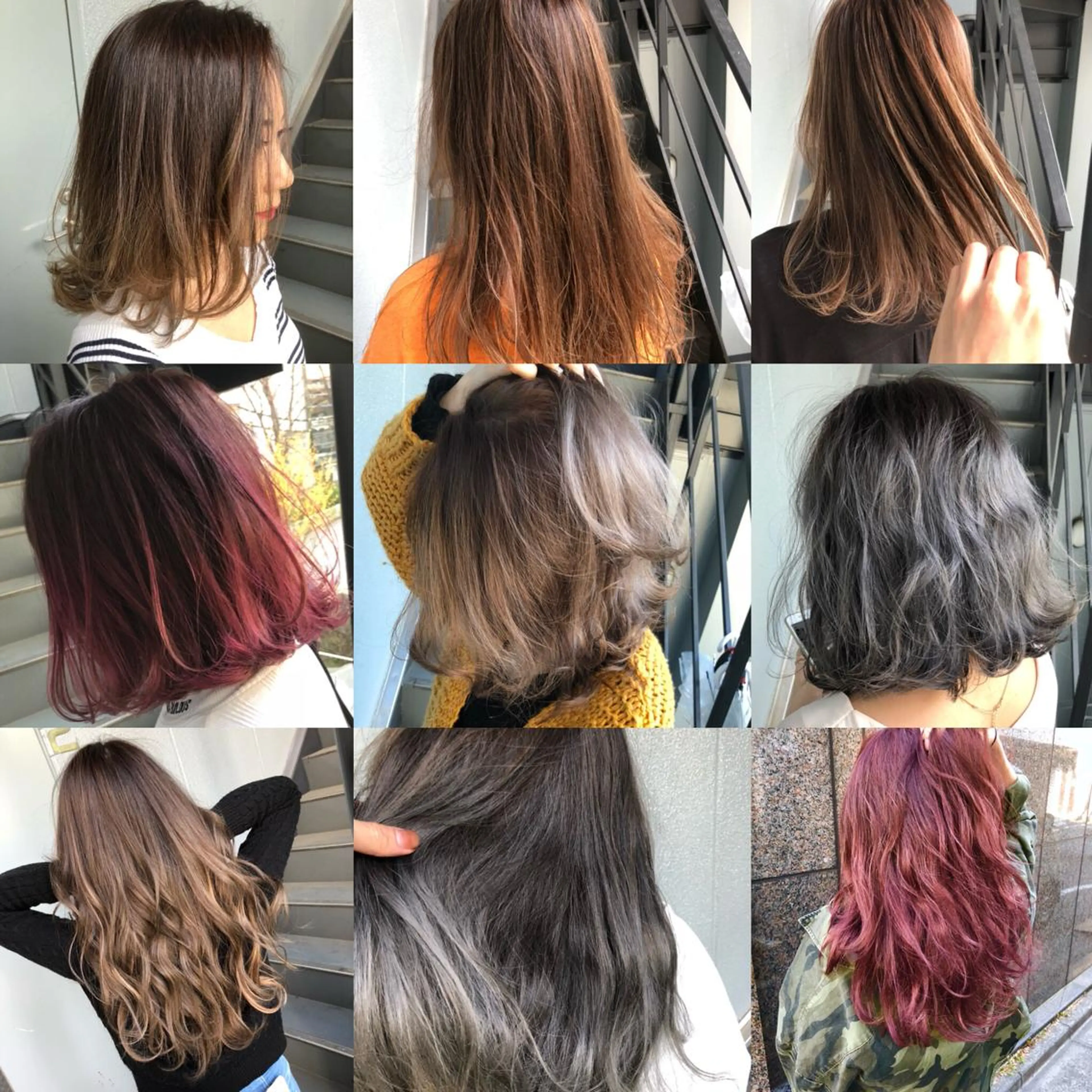 ミディアム カラー バレイヤージュ グラデーションカラー レイヤーカット ヘアカラー FERNA池袋所属・マンツーマン施術✂︎ 金田尚久🎨のヘアスタイル