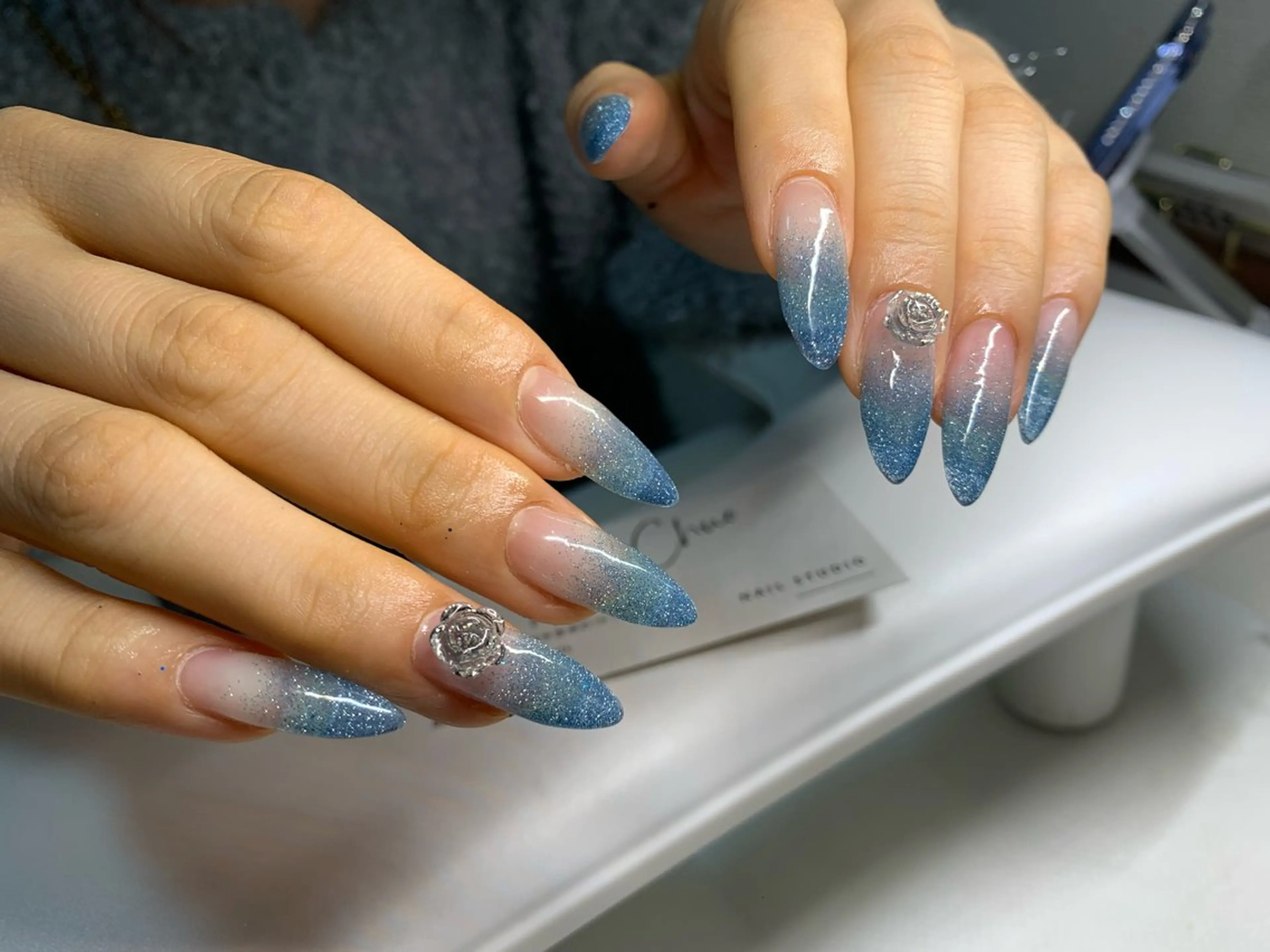 ネイル フラッシュネイル グラデーション ネイルチップ ハンドネイル ANA.CHUO NAILSのネイルデザイン