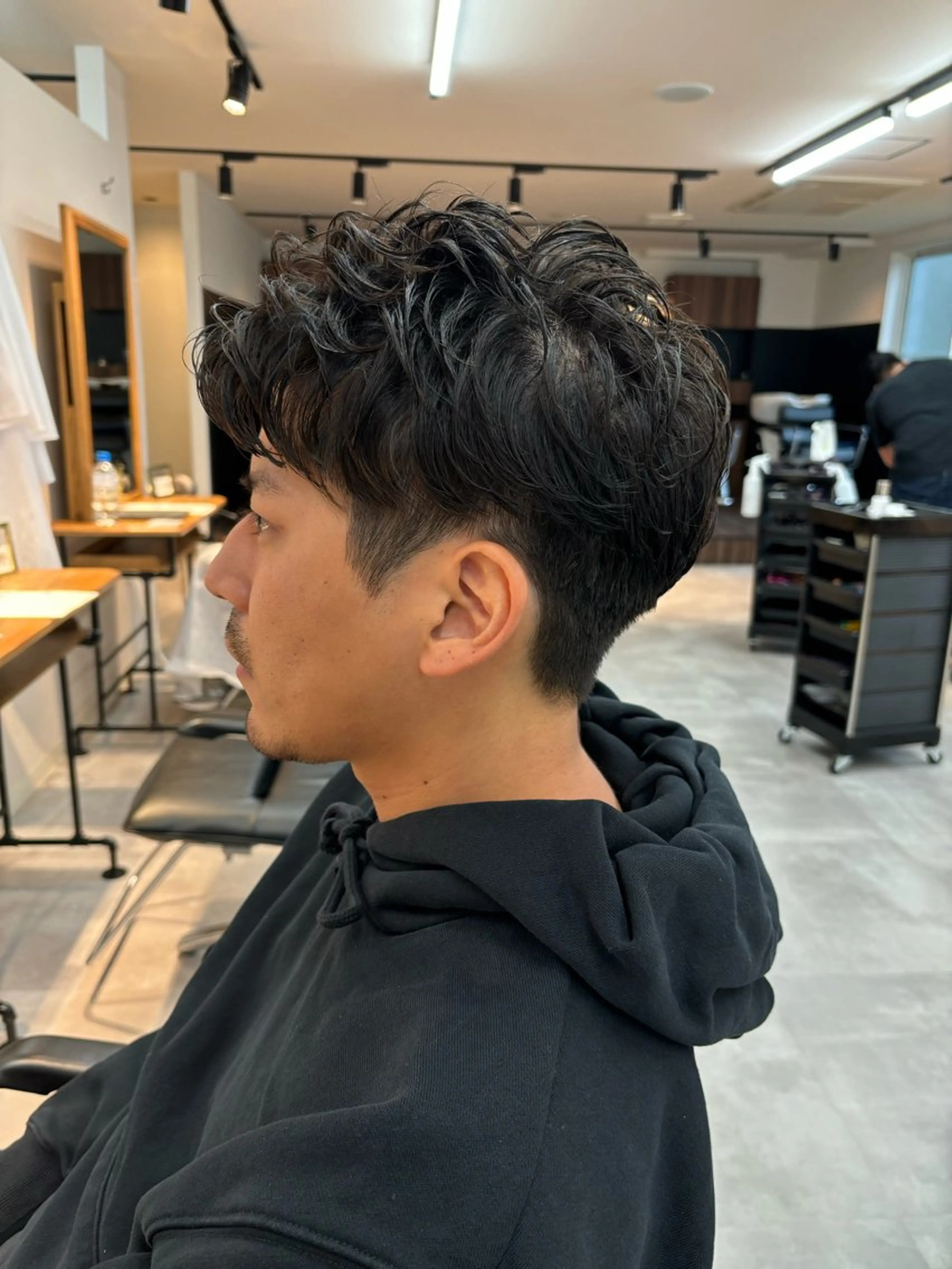 パーマ メンズ ビジネス メンズパーマ カット パーマ 保立/メンズカット 千葉駅フェザーパーマのヘアスタイル