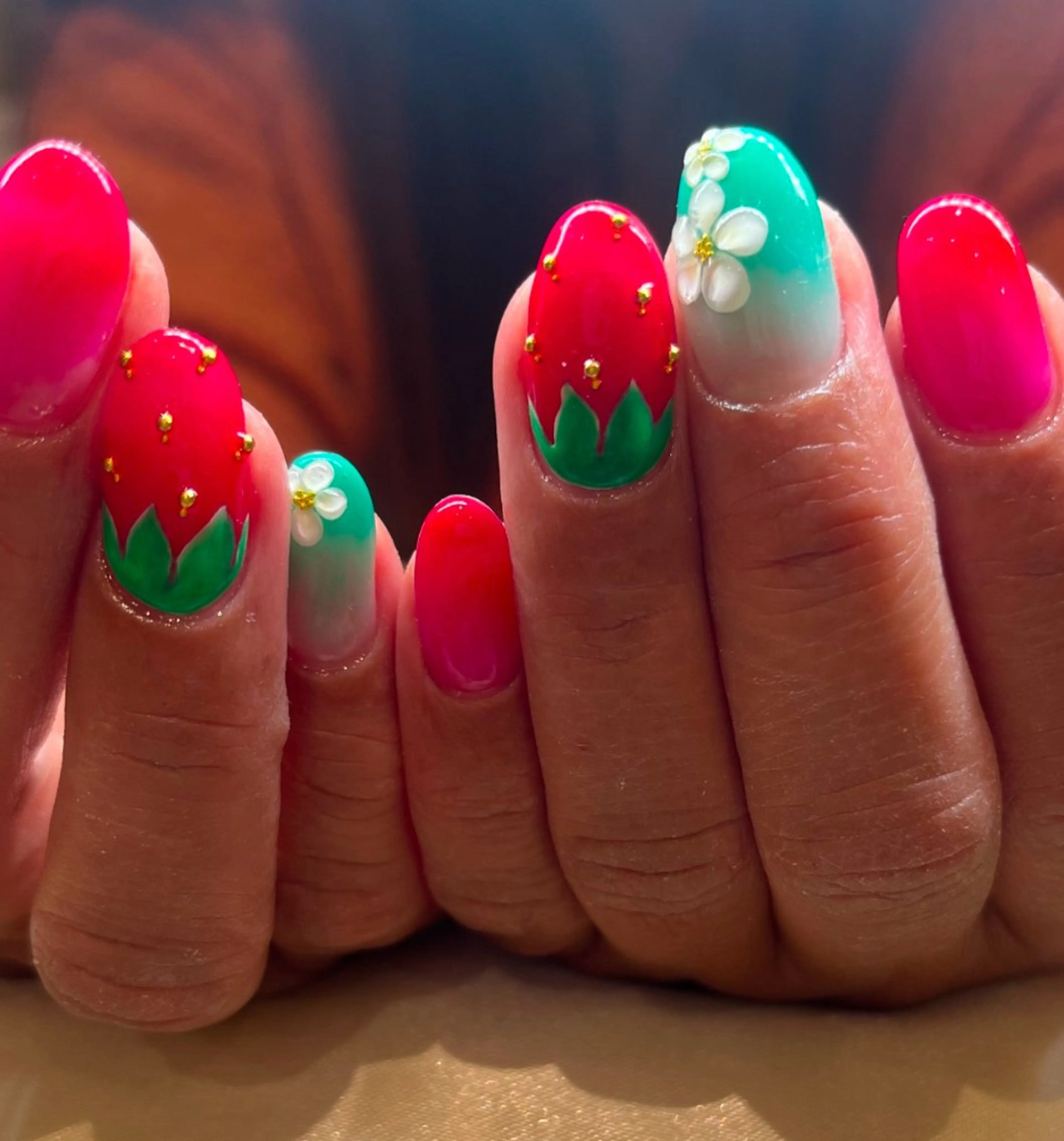 ネイル グラデーション ワンカラーネイル 🎀Earth chihiro🤍のネイルデザイン