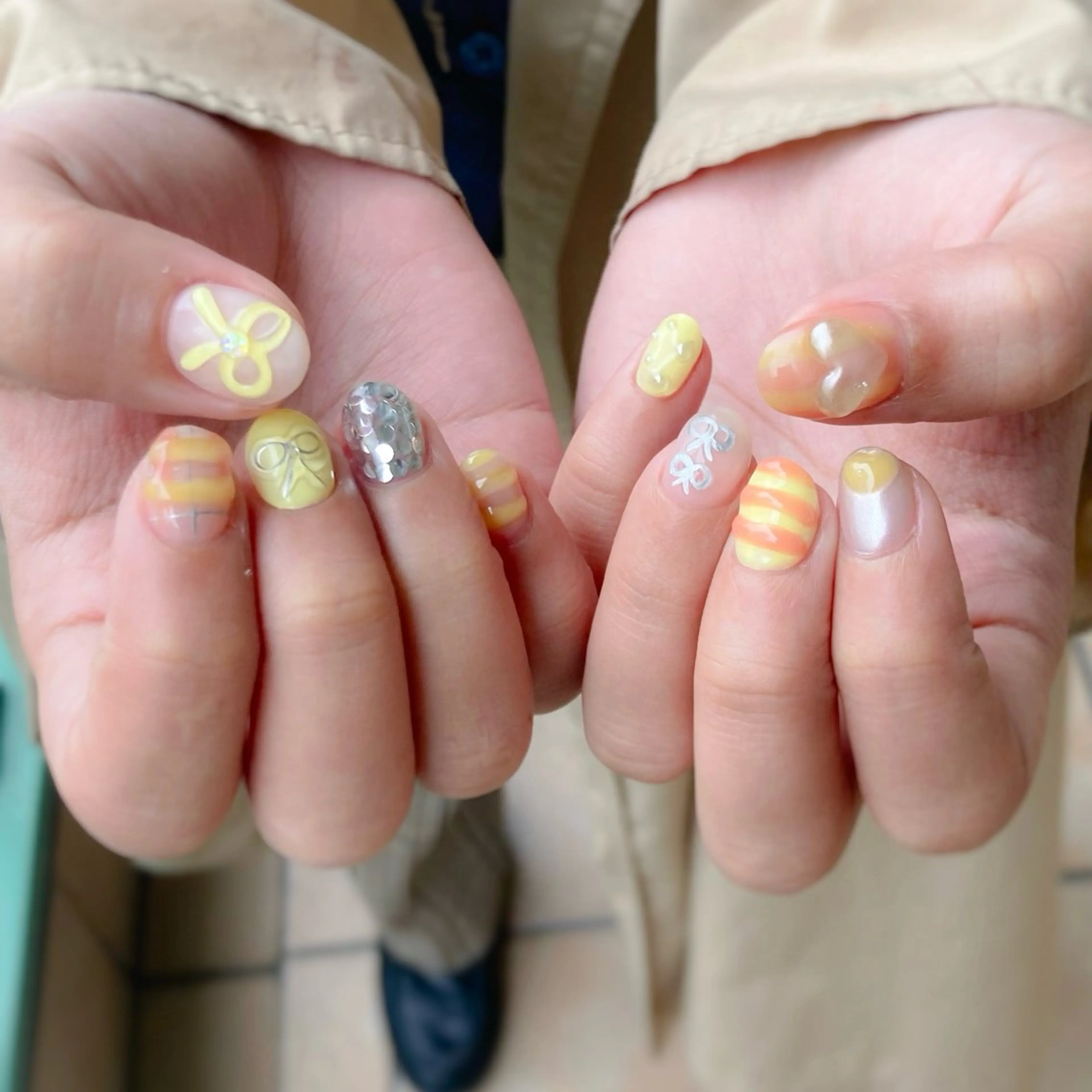 ネイル ニュアンスネイル 春ネイル nail salon neige所属・ジェムネイル Risa.のネイルデザイン