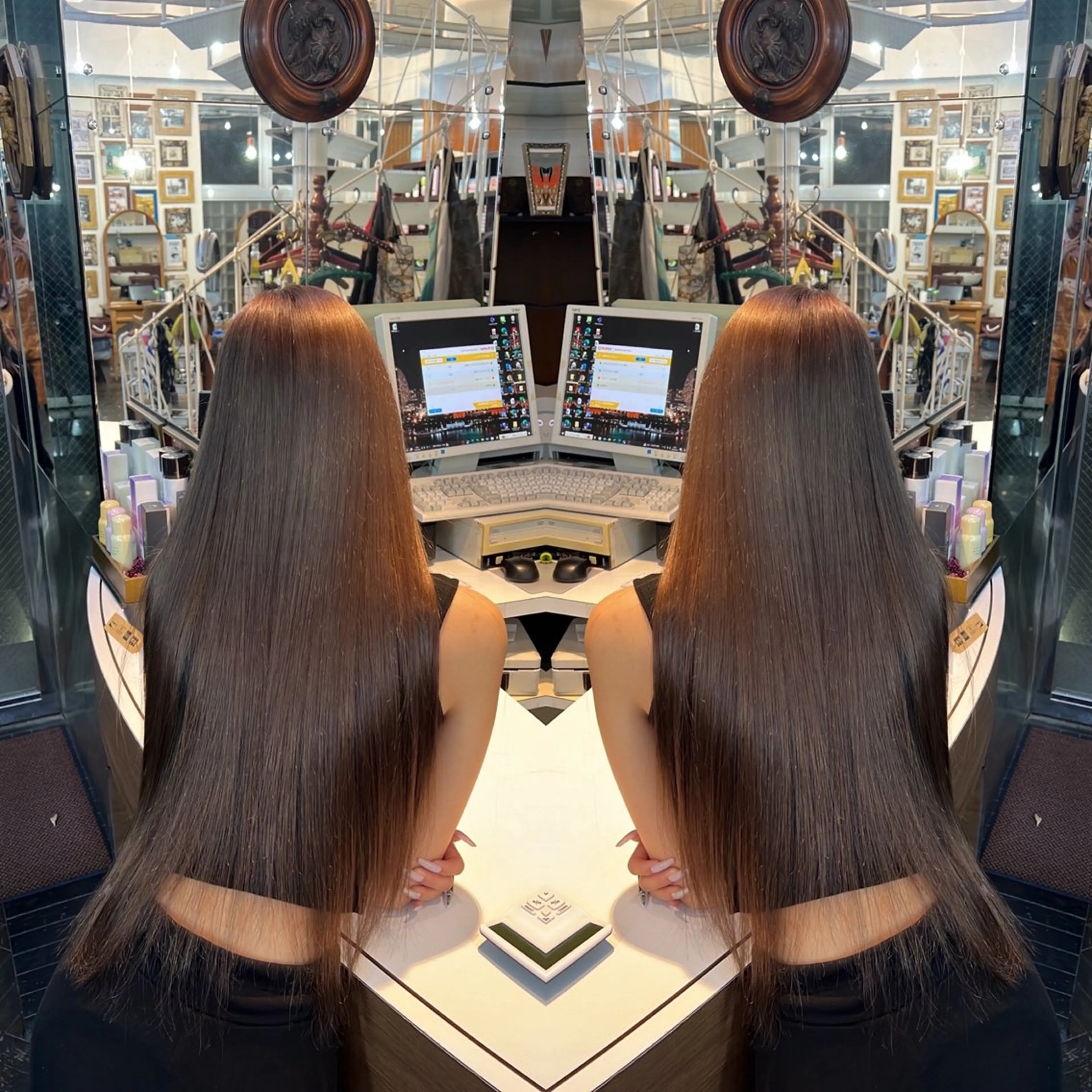 ロング カラー ヘアカラー トリートメント レイヤー/ボブ/ ミニボブ/AOIのヘアスタイル