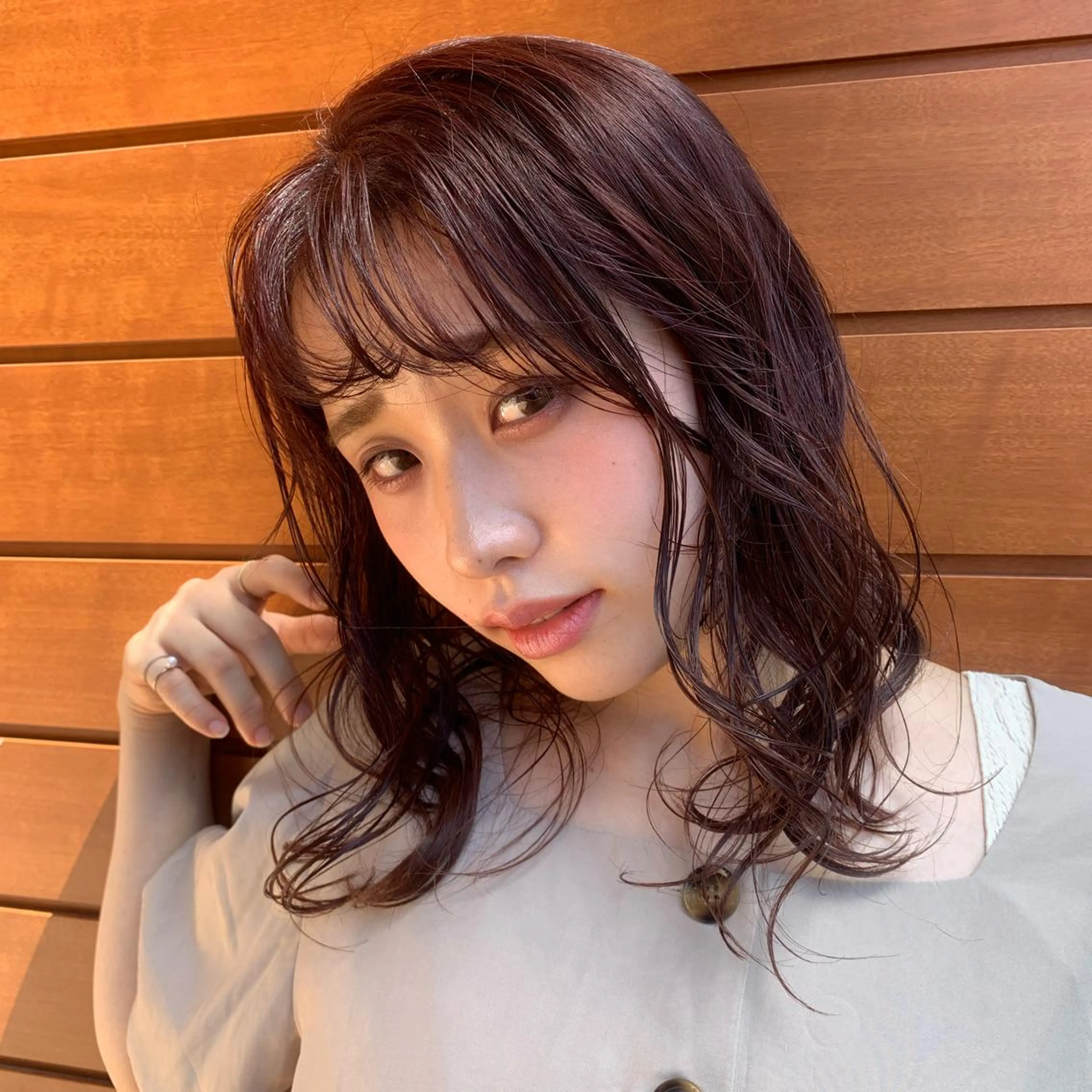 ミディアム カラー カット ヘアカラー 鈴木 拓海のヘアスタイル