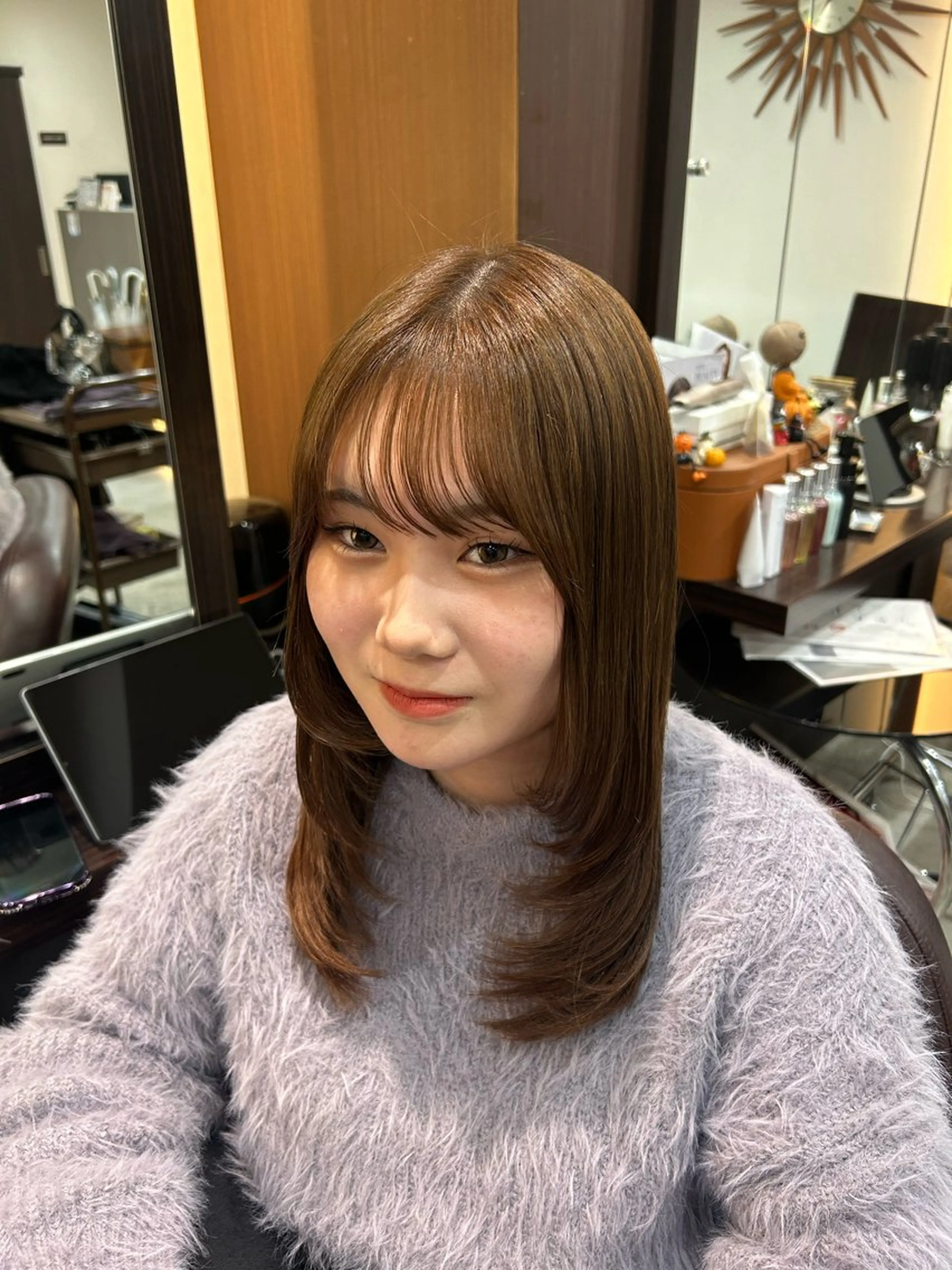 ロング カラー レイヤーカット カット ヘアカラー 坂本奈都美 🎀のヘアスタイル