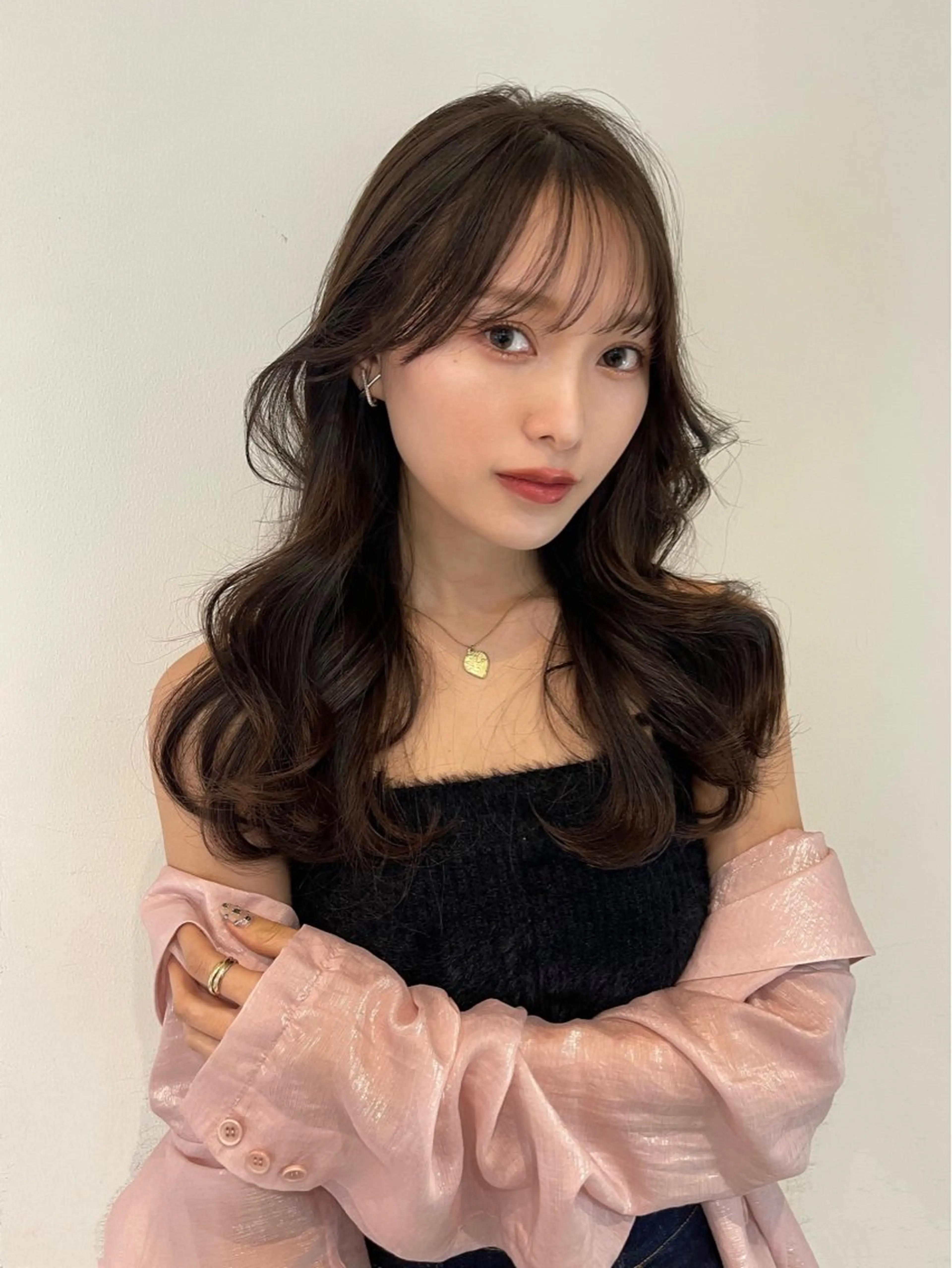 ロング カラー ヘアアレンジ 顔まわりレイヤー レイヤーカット 似合わせカット 関谷 あいみのヘアスタイル