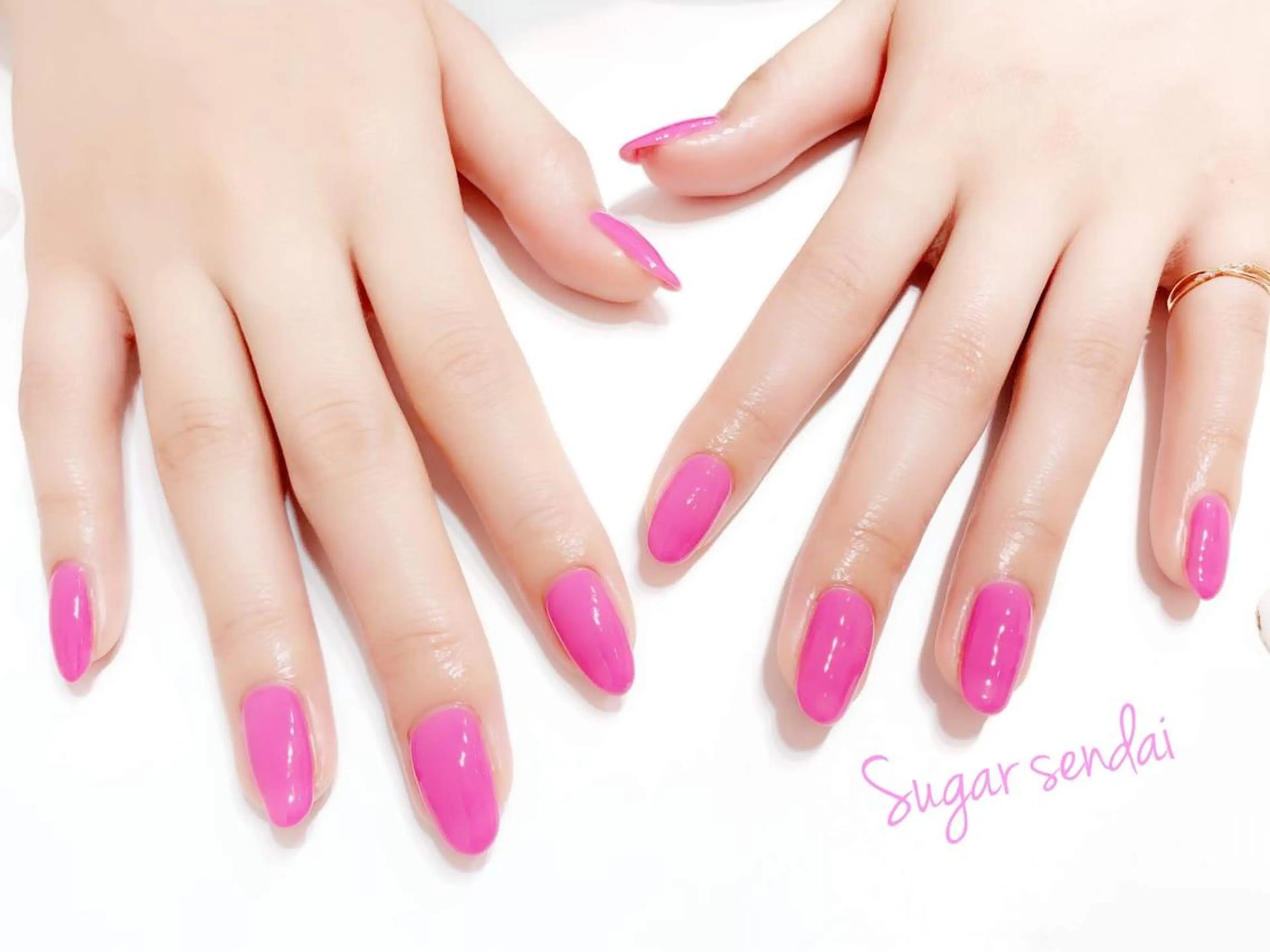 ネイル ピンク SUGAR sendai Nail所属・鈴木 ゆかりのネイルデザイン