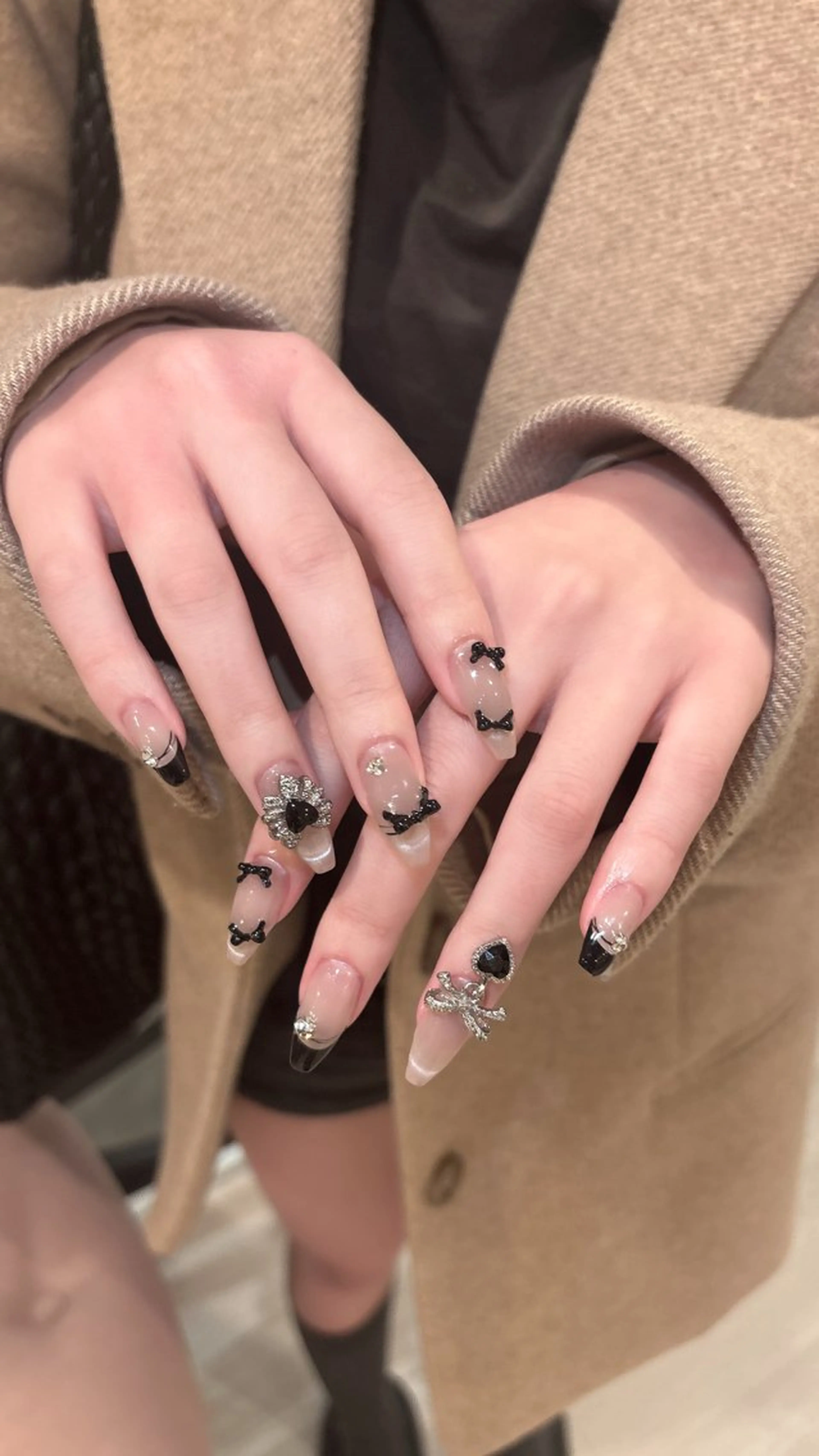 持ち込みデザインシンプルコース➕パーツ2個無料🐈⬛🪷※長さ出しokの写真