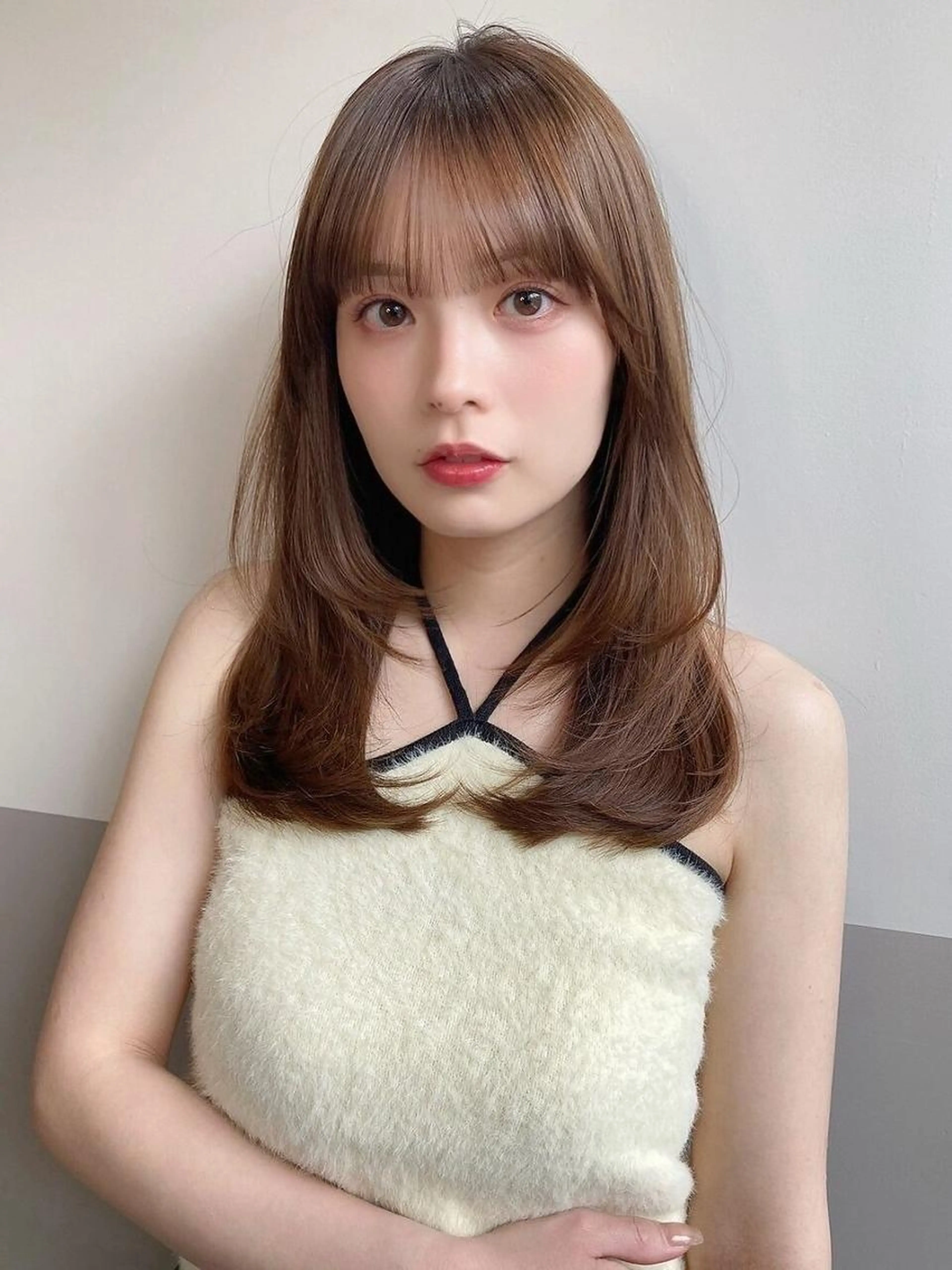 【人気No.1🌱】シアー感たっぷり🌱ケアカラー+小顔カット￥7900の写真