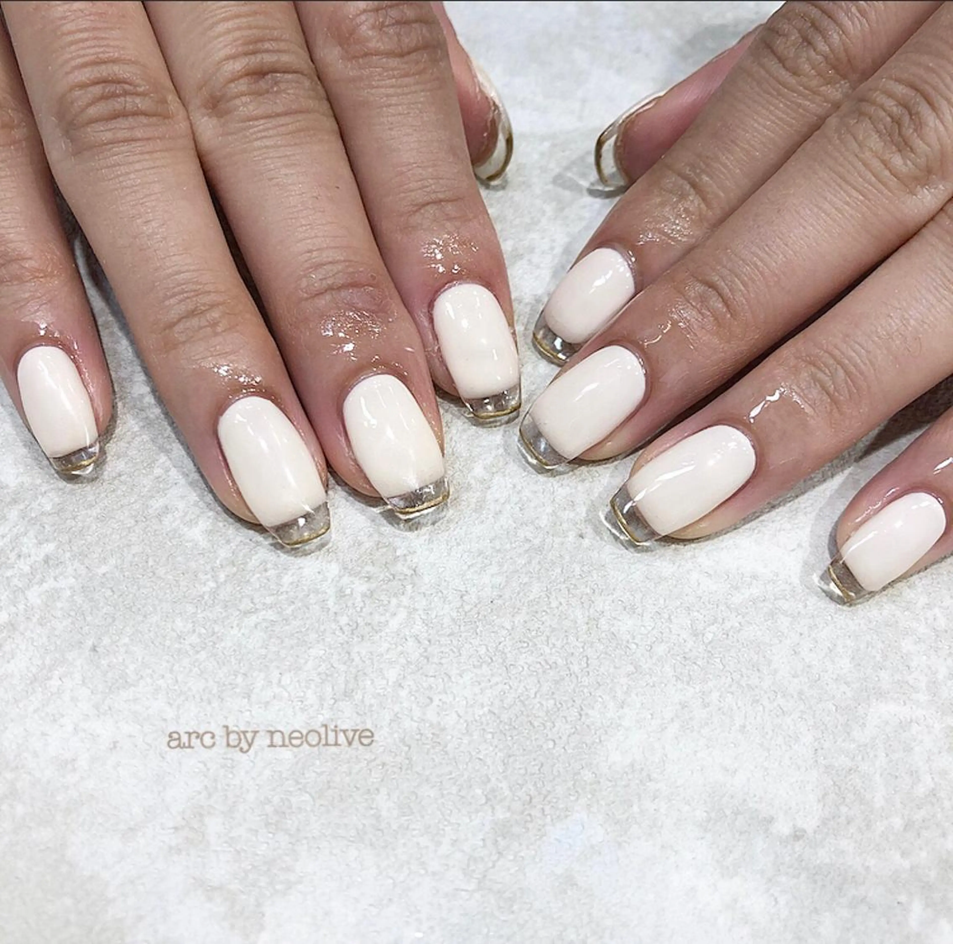 ネイル クリアネイル フレンチネイル rina eye&nailのマツエク・マツパデザイン