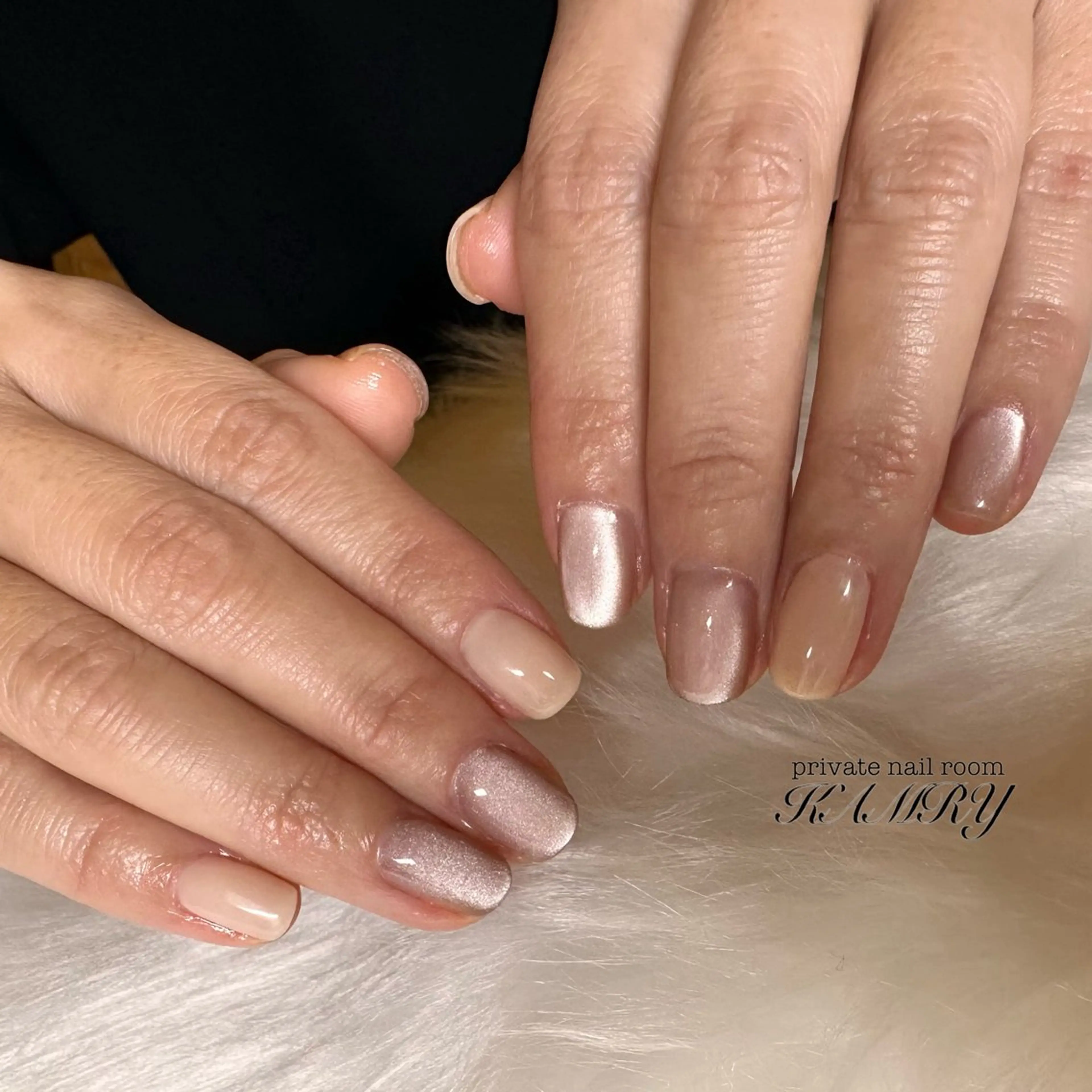 ネイル マグネットネイル マグネットワンカラー ワンカラーネイル La ala nailのネイルデザイン