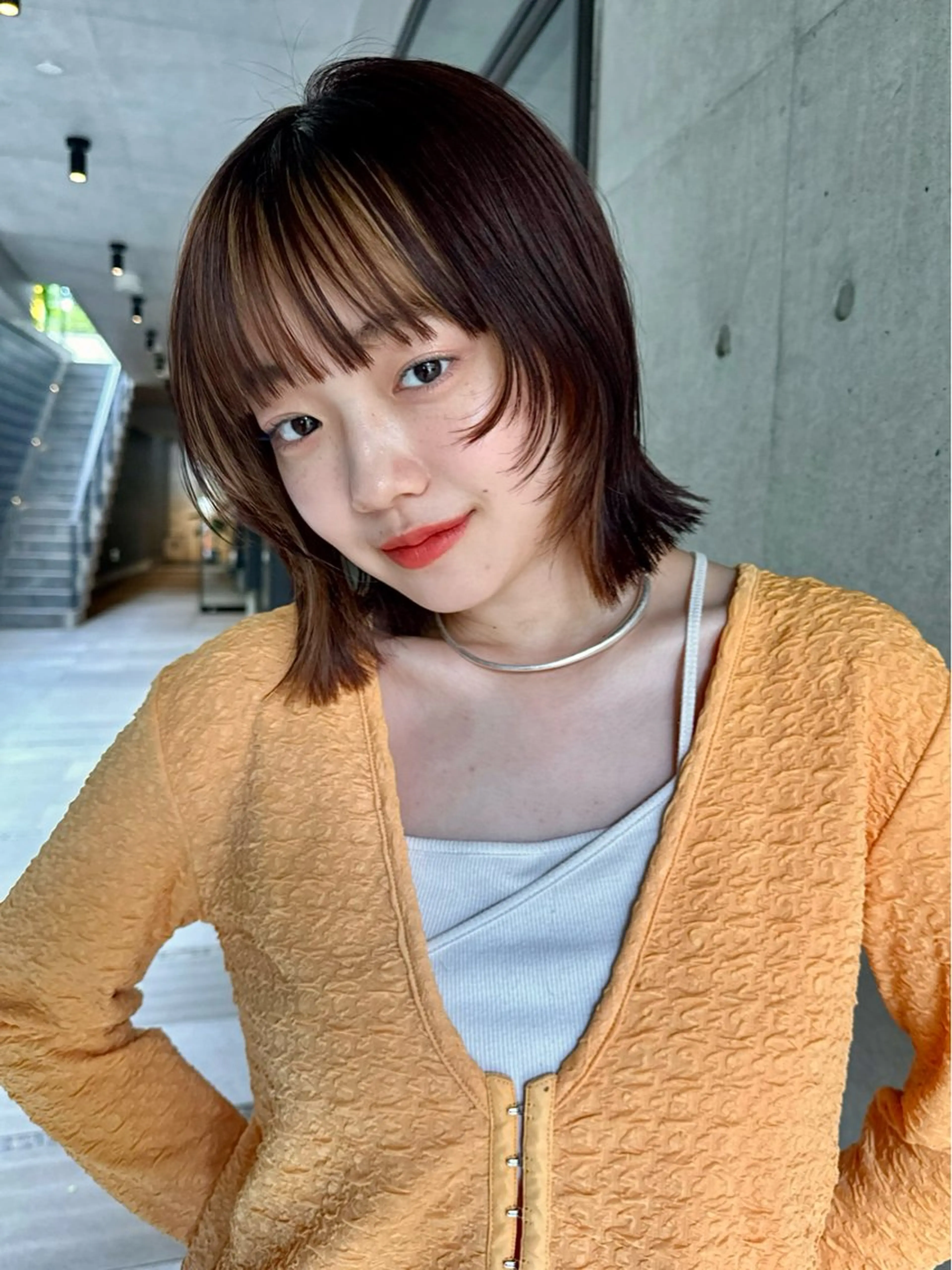 ショート ボブレイヤー ボブ レイヤーカット パーマ/ボブパーマ 艶カラー/坂本小夏のヘアスタイル