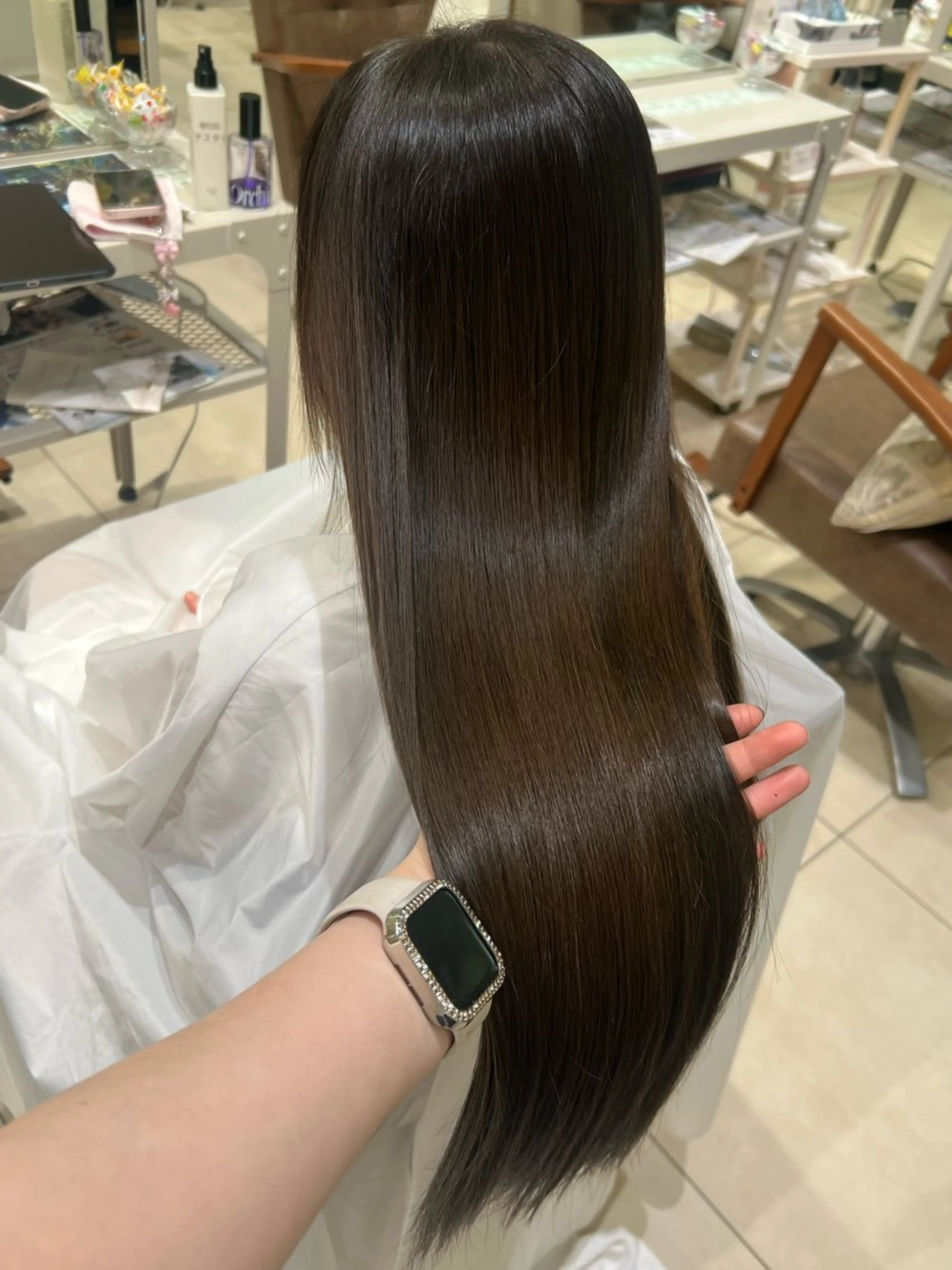 カラー ヘアカラー トリートメント 巻ける縮毛矯正🫧/ アレンジ🎀池田優紀のヘアスタイル