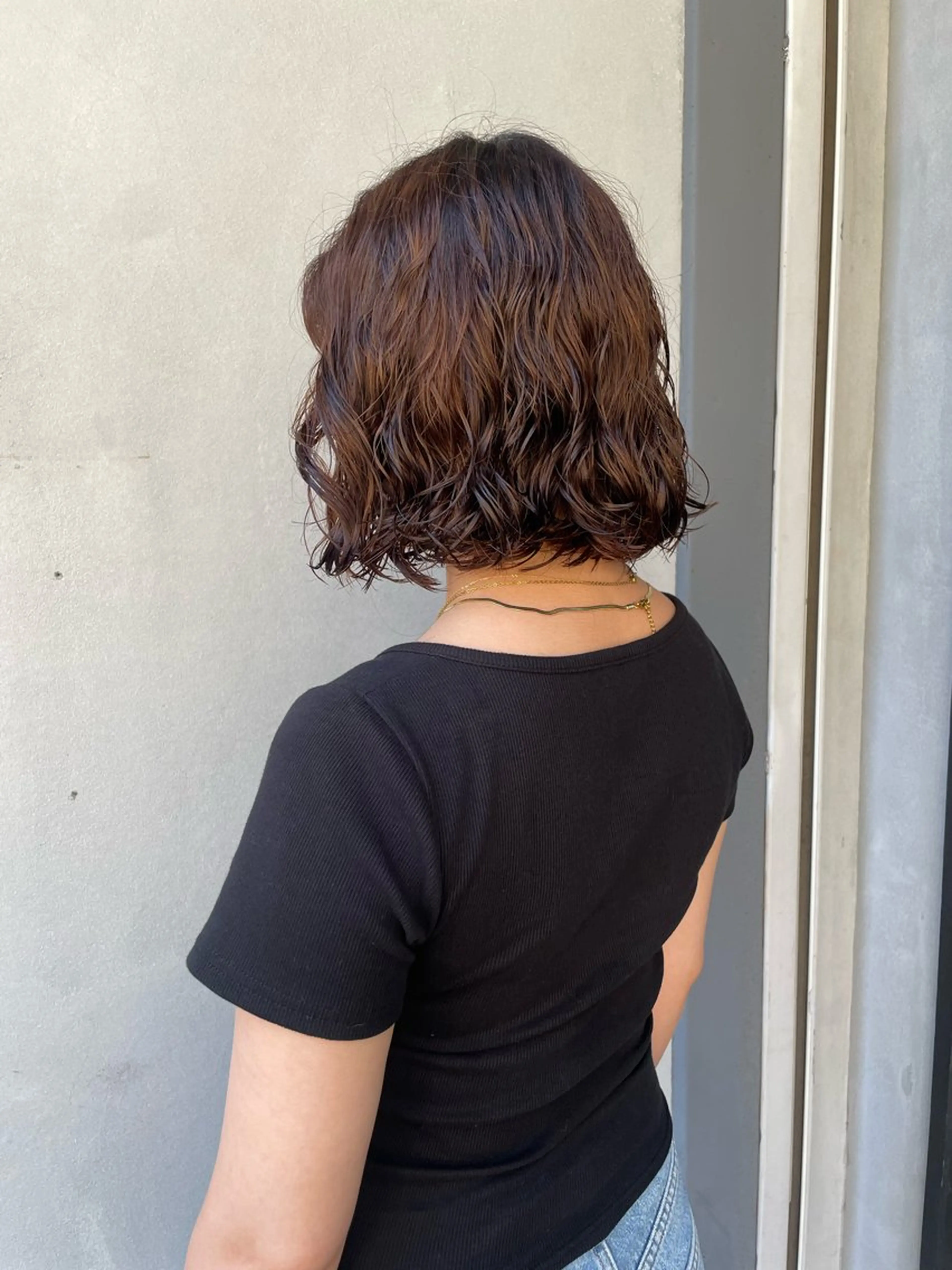 ミディアム パーマ カット パーマ ハナ🌼 ボブ/パーマのヘアスタイル