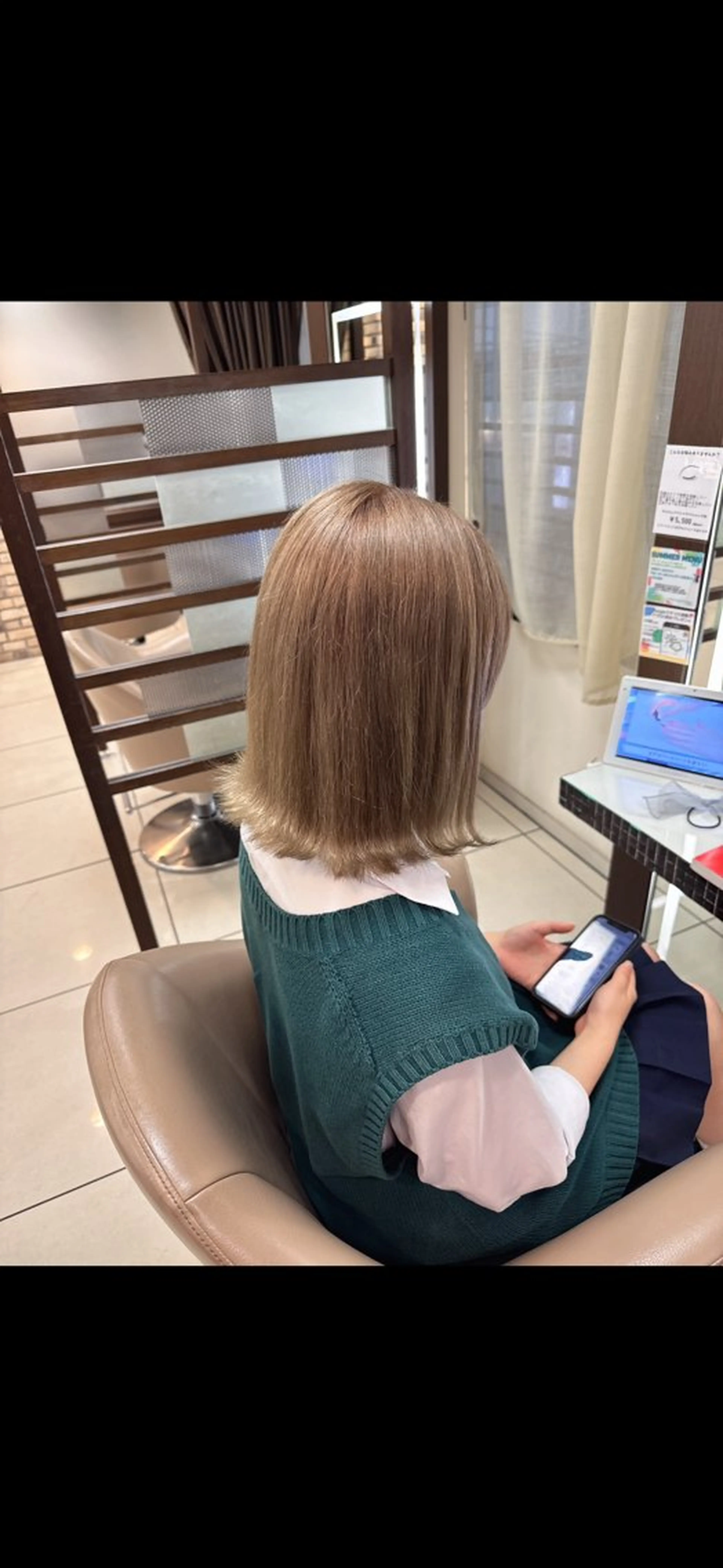 ミディアム カラー カット ヘアカラー メンズカット／ボブ ショート／髪質改善のヘアスタイル