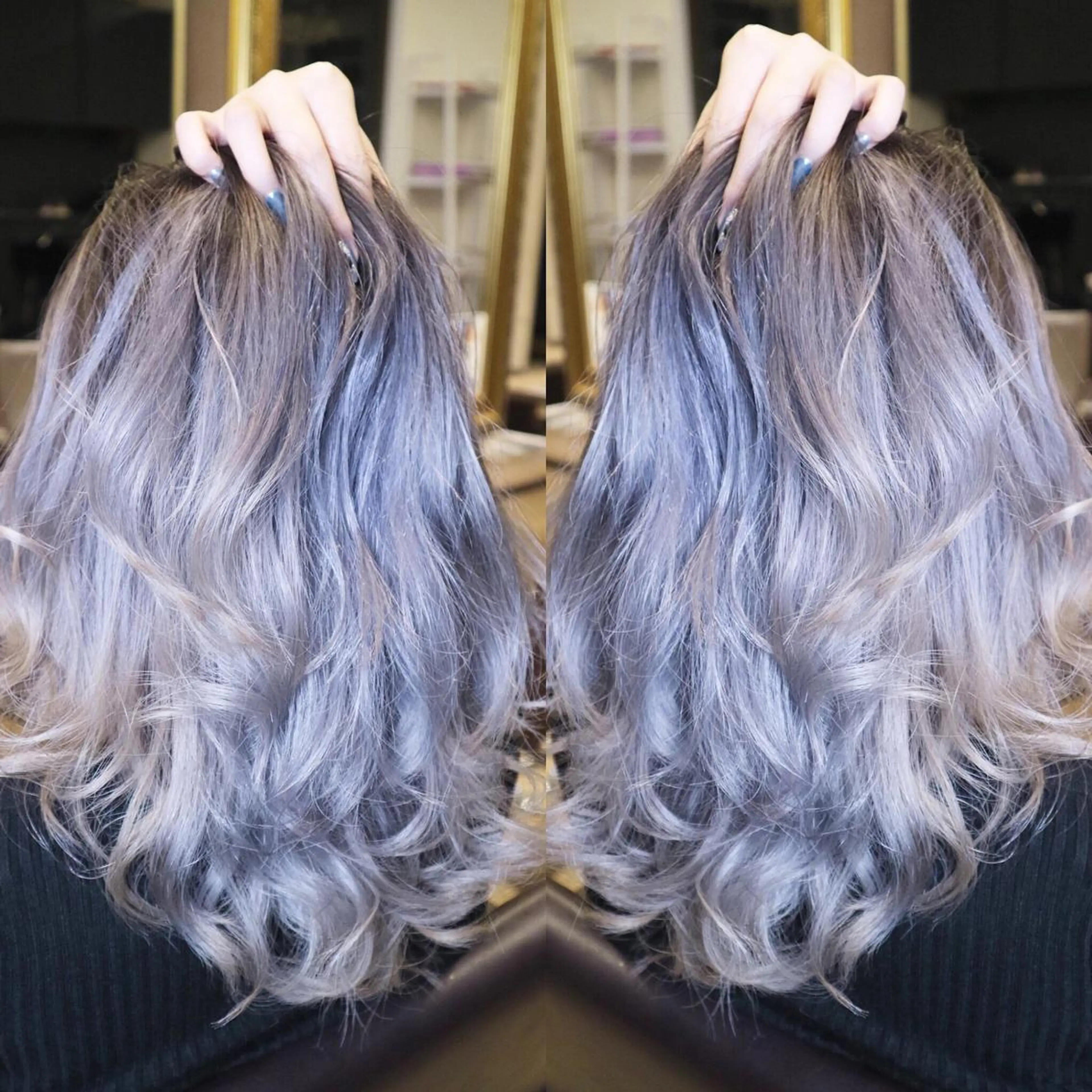 ミディアム カラー ブリーチ カット ヘアカラー トリートメント JIL BLAN 京都のヘアスタイル