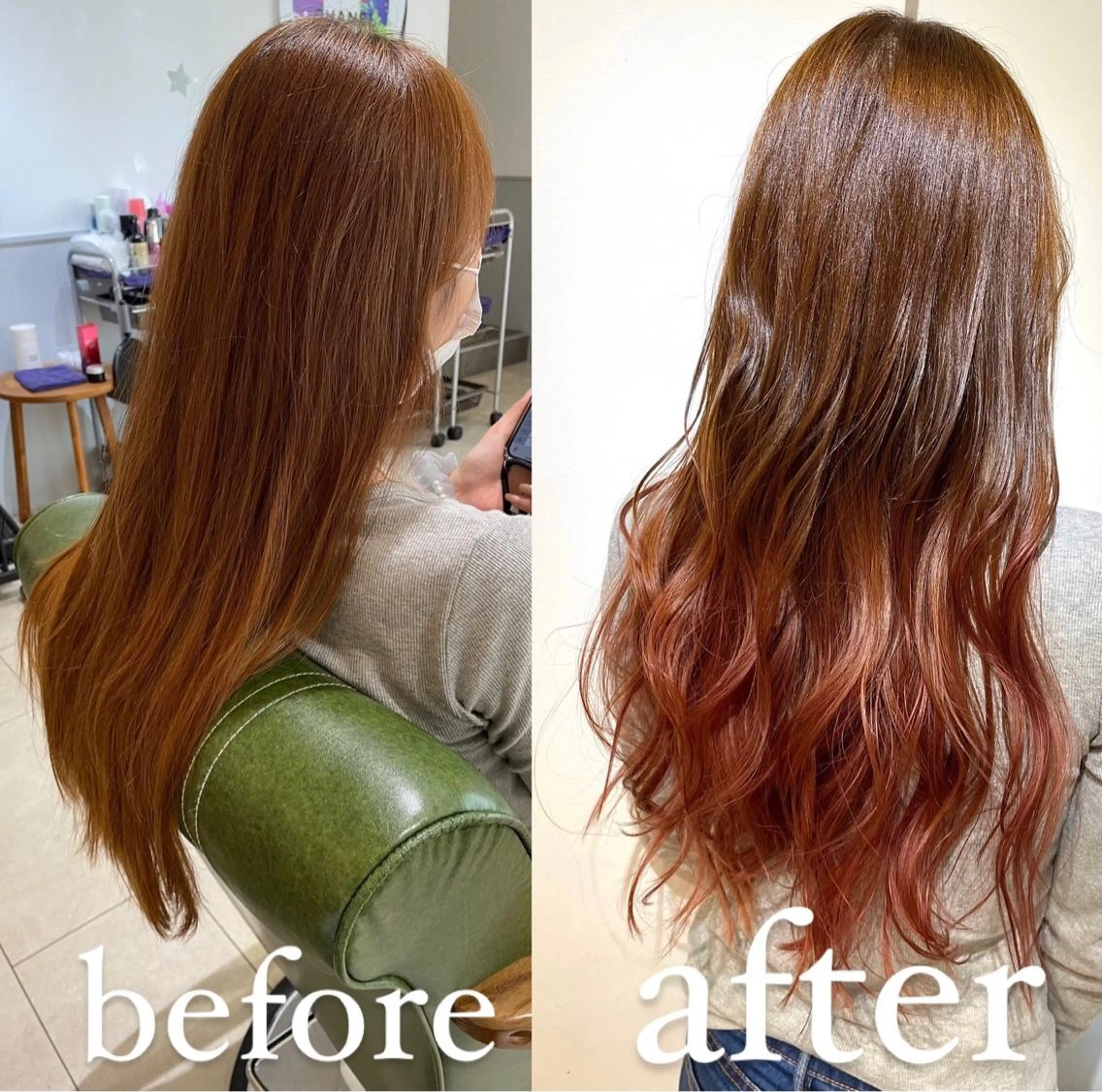 ロング カラー ブリーチ ピンクカラー カット ヘアカラー トリートメント 過去一の柔髪ヘア 🌿IVYjoureのヘアスタイル