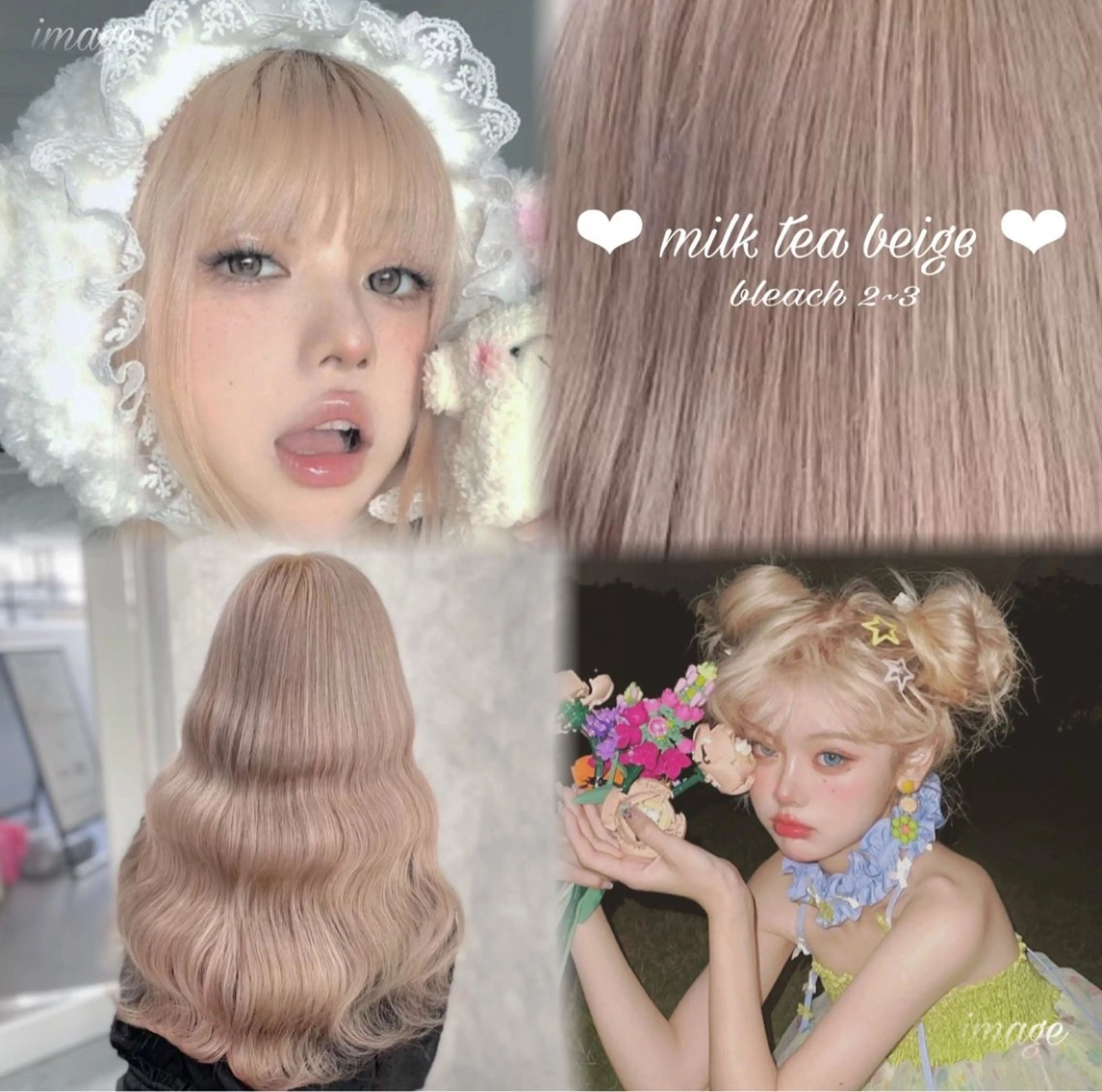 ロング カラー ヘアアレンジ メンズウルフ🐺♡ ブリーチ♡ヘアメ🎀のヘアスタイル