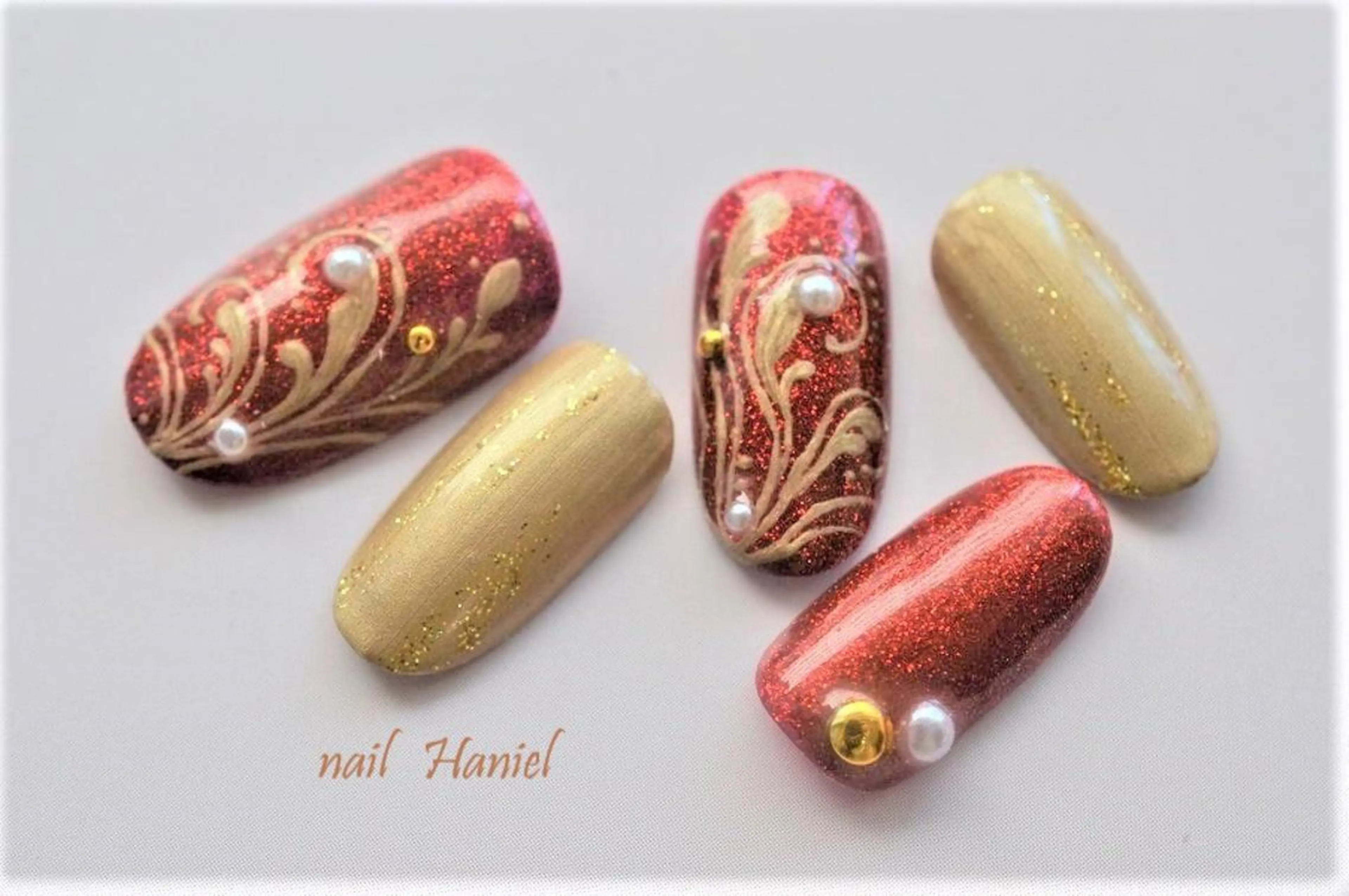 ネイル アートネイル フットネイル ジェルネイル 冬ネイル クリスマス nail Haniel所属・半蔵門サロンハニエル 魅神 ちよのネイルデザイン