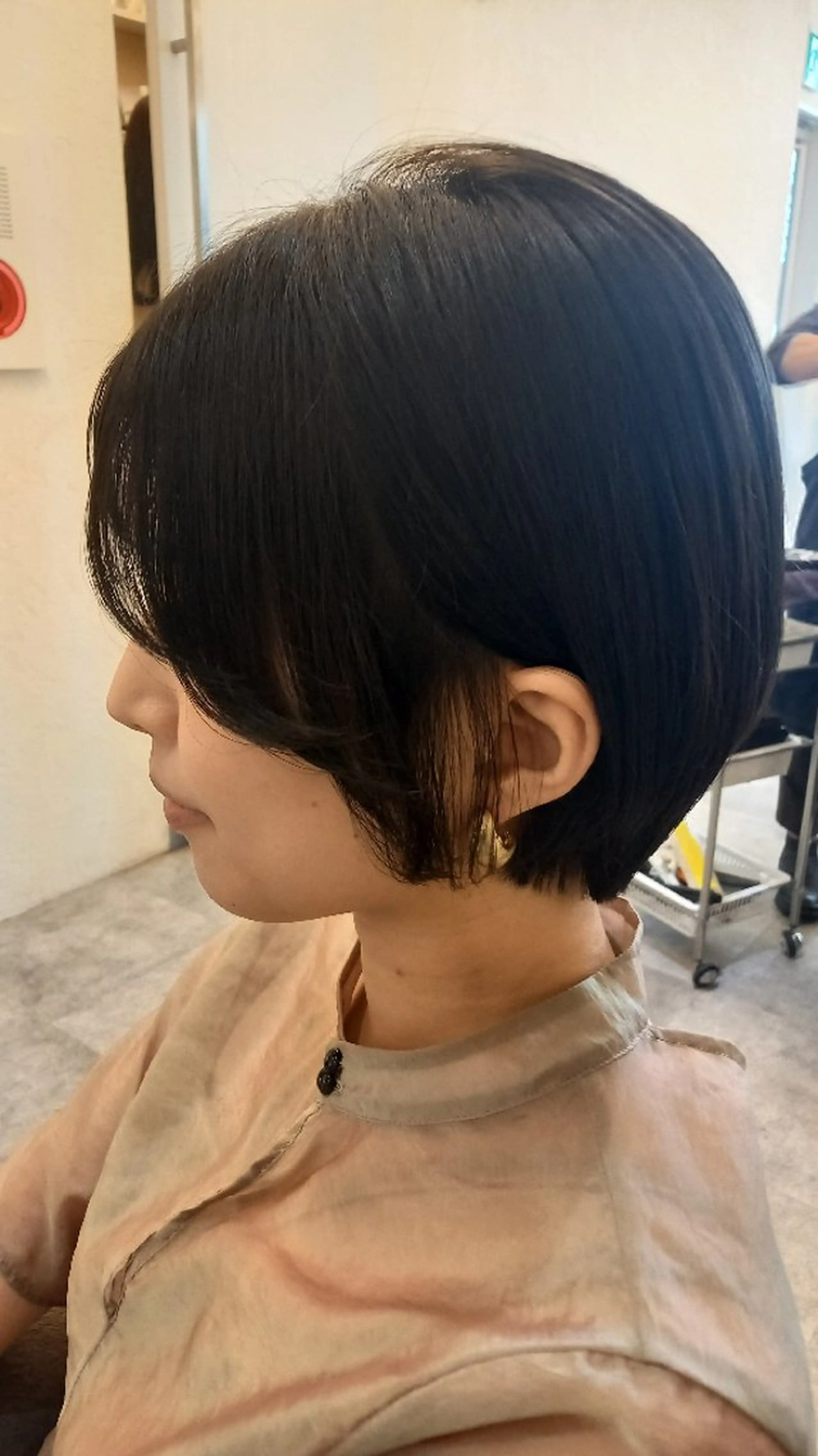 ショート 顔まわりレイヤー 顔周りカット レイヤーカット ショートヘア カット ヘアカラー トリートメント Anna Lanna表参道所属・⭐髪質改善⭐韓国風 ディレクターＫＯＨのヘアスタイル