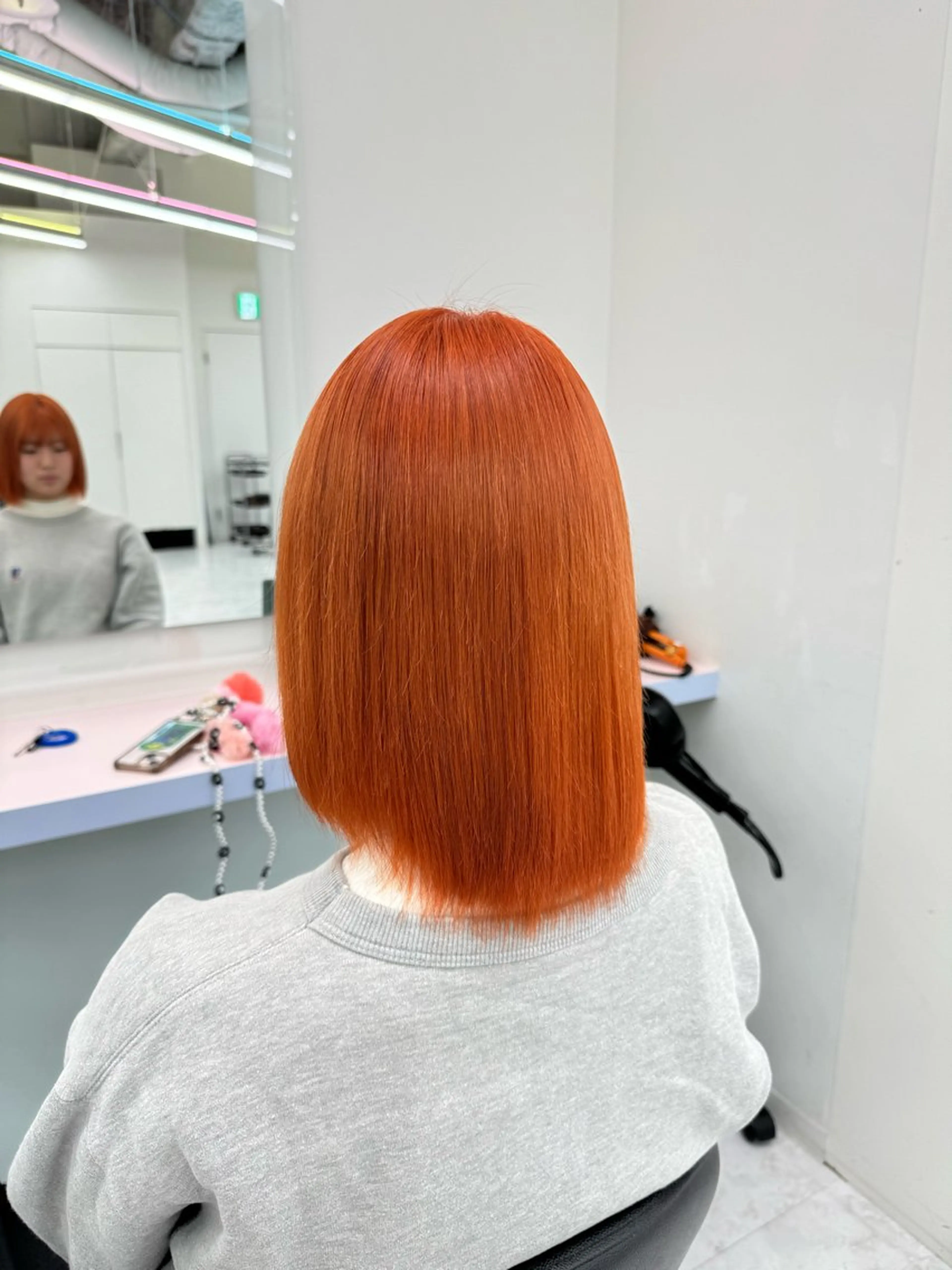 ミディアム カラー オレンジ トリートメント ヘアセット ♡ブリーチカラー♡ Mirioのヘアスタイル
