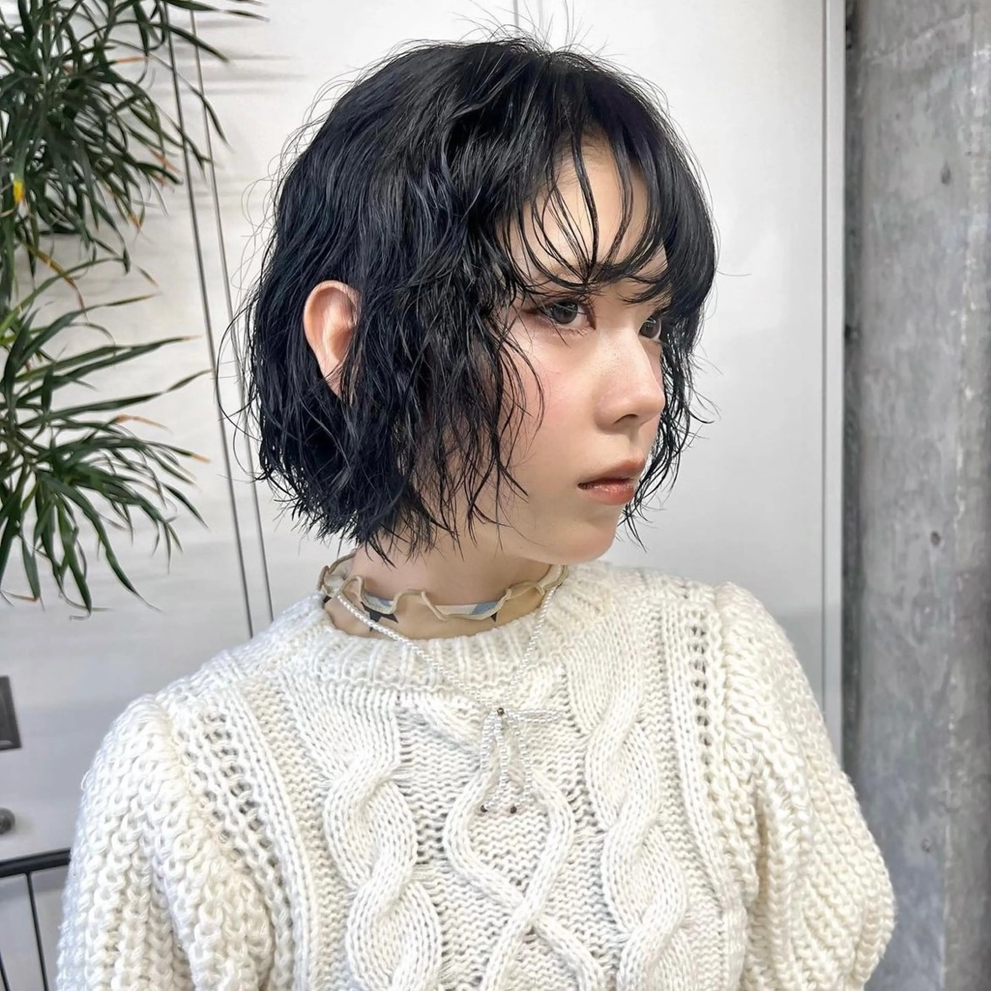 ショート ボブ カット パーマ 韓国 /男女🆗 細江　美紅のヘアスタイル
