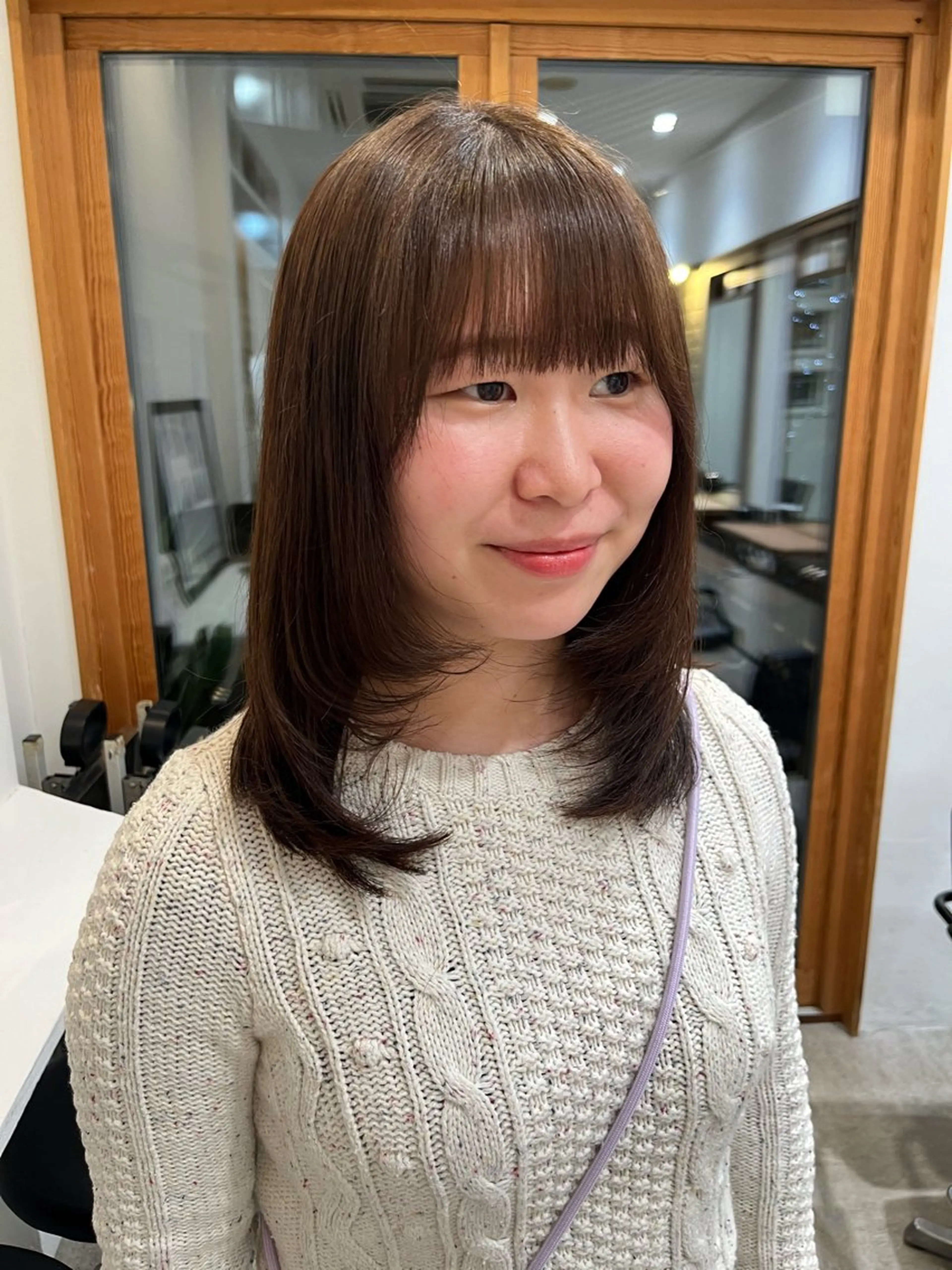 セミロング 無料カットモデル‪✨ ✂️Nanami🌷のヘアスタイル