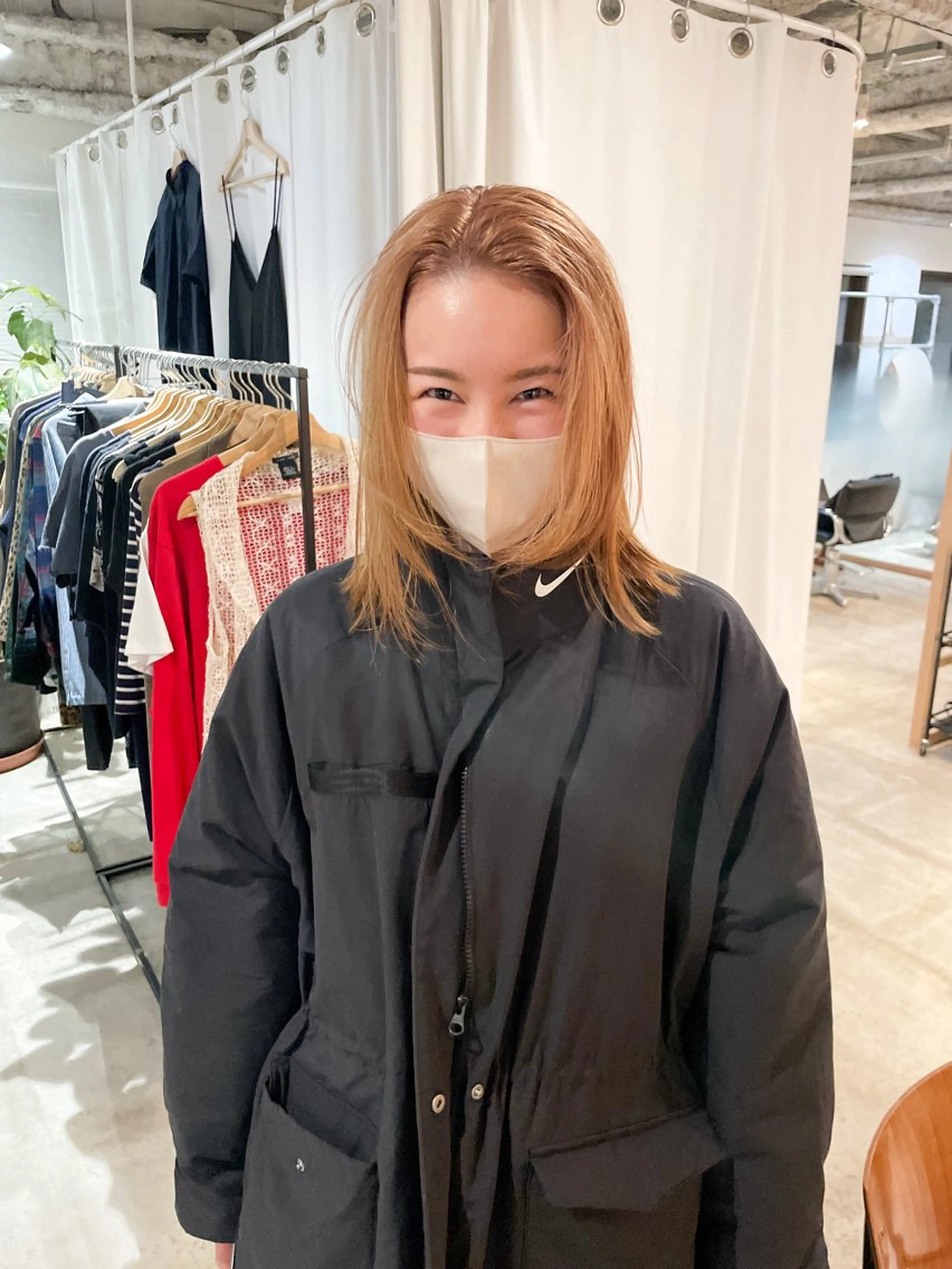 ミディアム カラー ベージュカラー ブリーチ レイヤーカット カット ヘアカラー Takuma✨中目 ショート　ボブのヘアスタイル