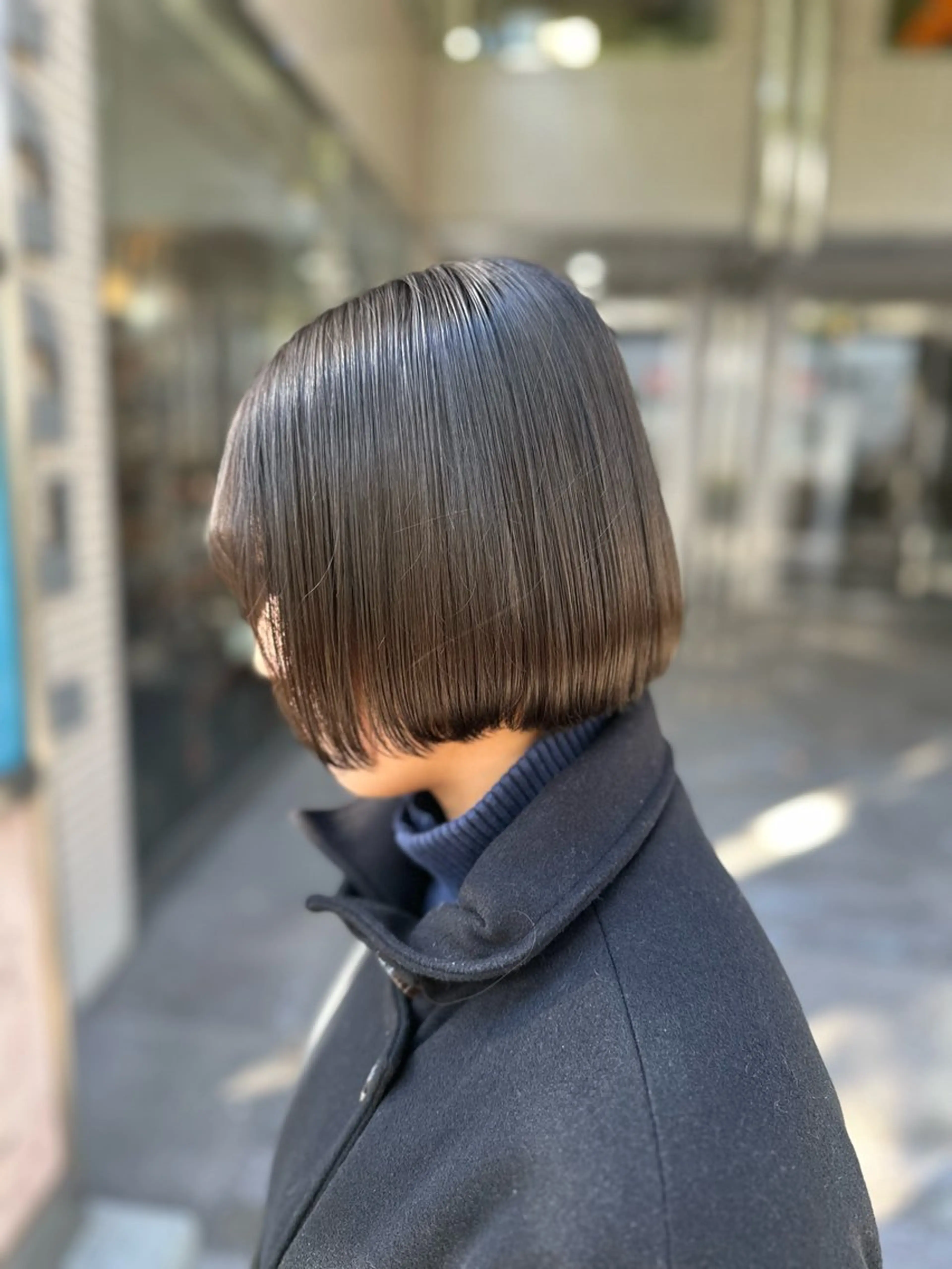 ショート カラー グレージュ オリーブグレージュ オリーブグレー カット ヘアカラー トリートメント カット/ピンク/ ラベンダー/長谷恵花のヘアスタイル