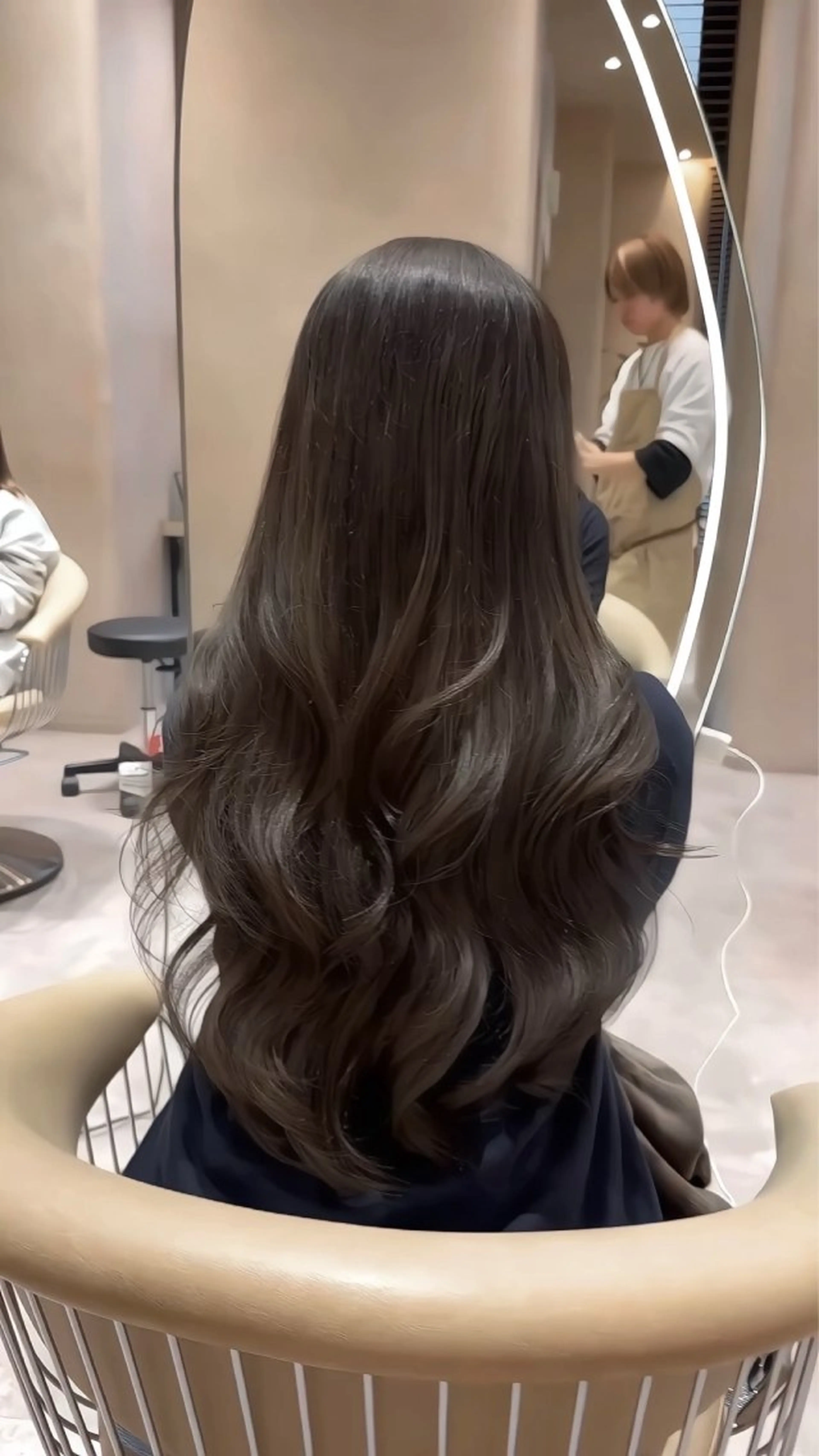 ロング カット ヘアカラー トリートメント 韓国ヘア/ベージュ カラー/髪質改善/涼のヘアスタイル