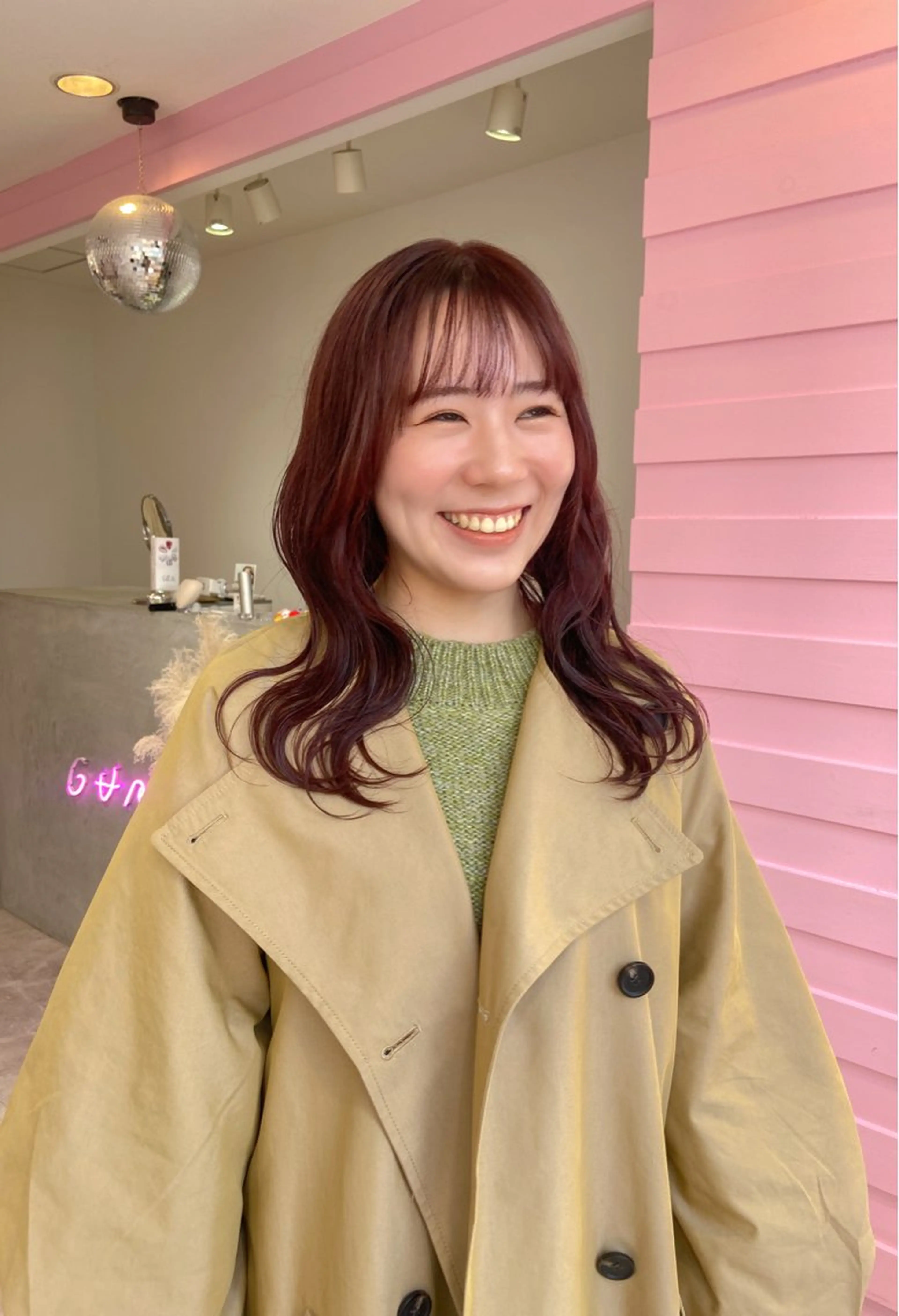セミロング カラー 似合わせ暖色のプロ/ ニュアンスカラー🍊のヘアスタイル