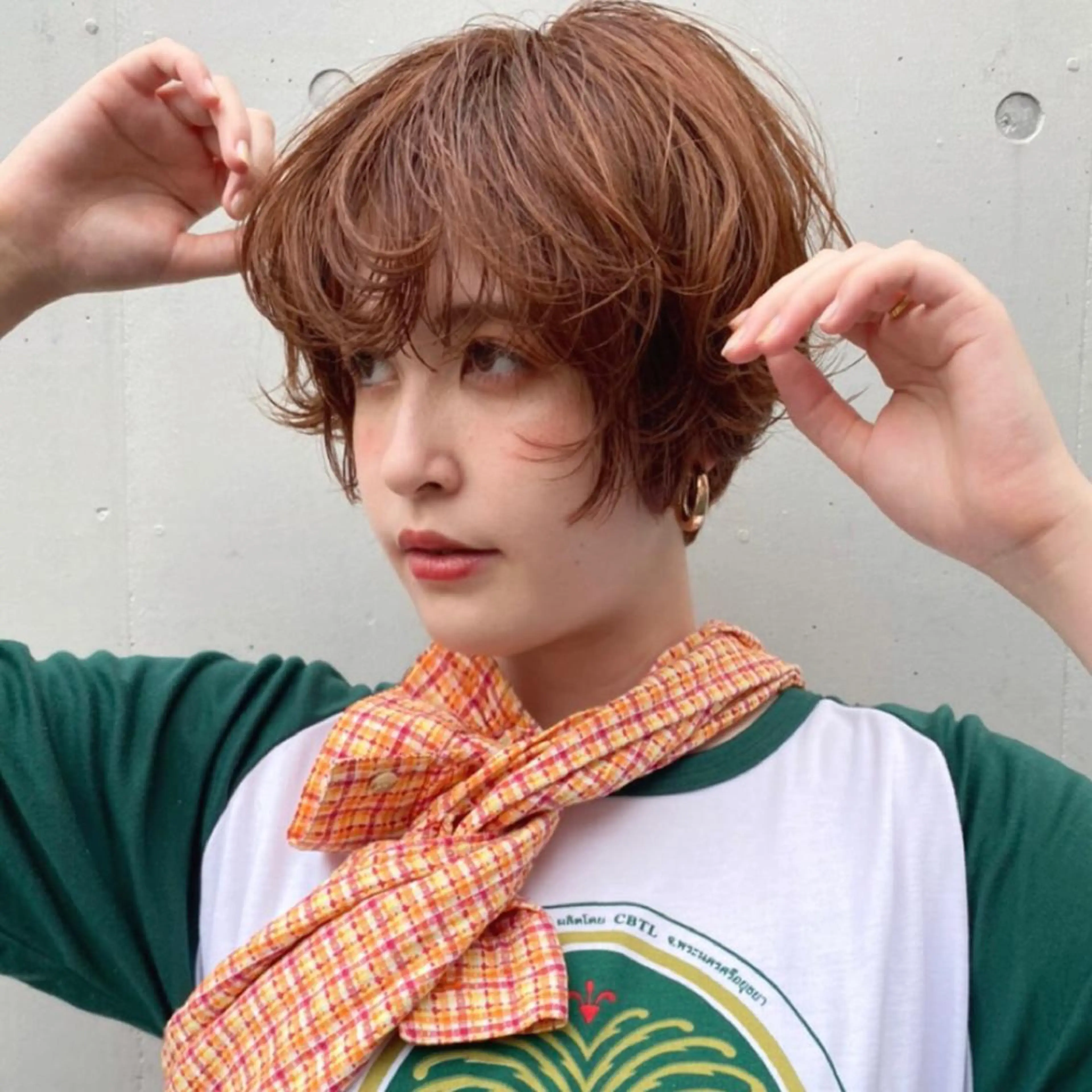 ショート カラー ショートヘア カット パーマ irwi/イルウィ所属・miku🎀門前仲町 ブリーチ・レイヤーのヘアスタイル