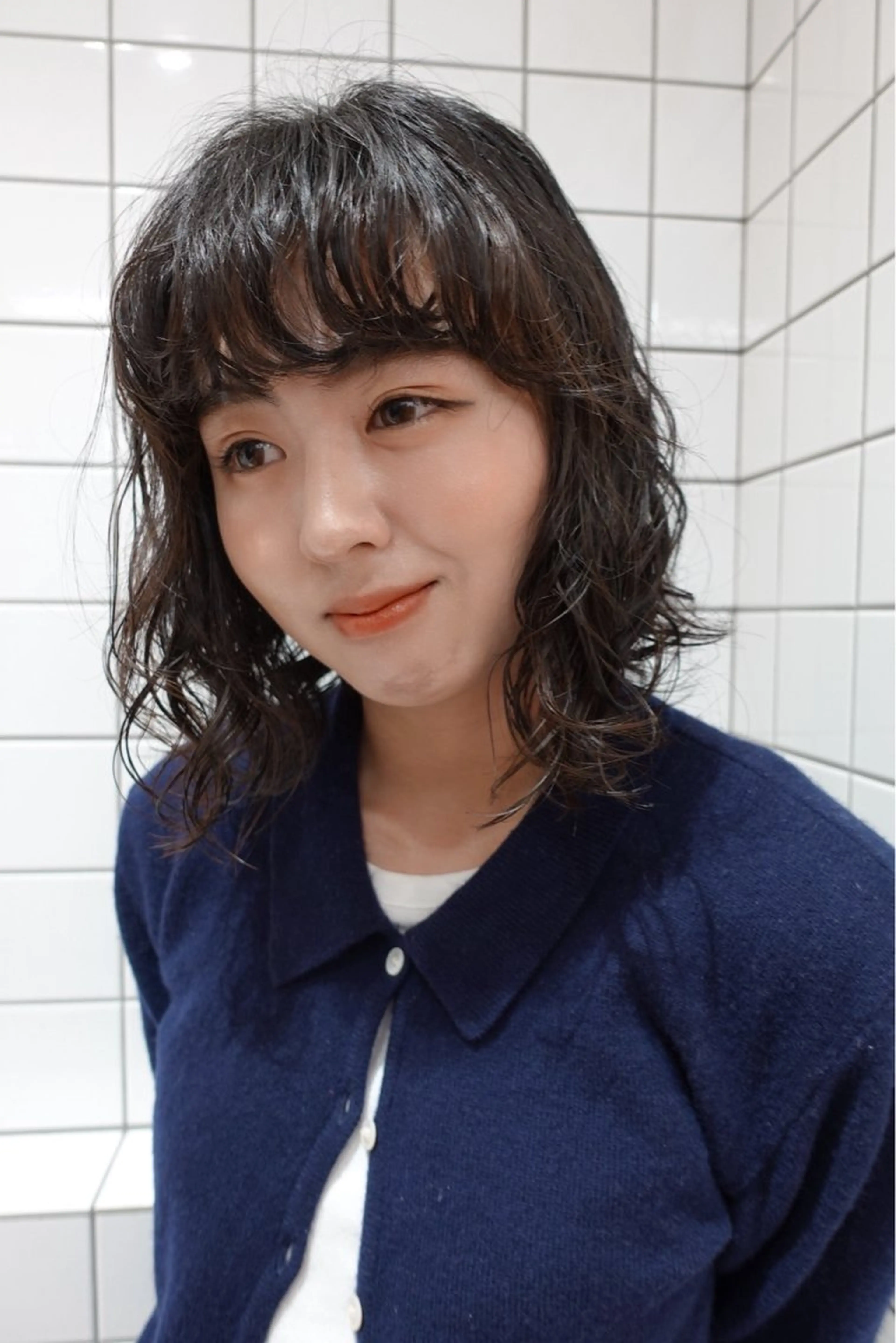 ショート パーマ ボブ カット パーマ 縮毛矯正 ボブパーマ/パーマ ウルフパーマのヘアスタイル