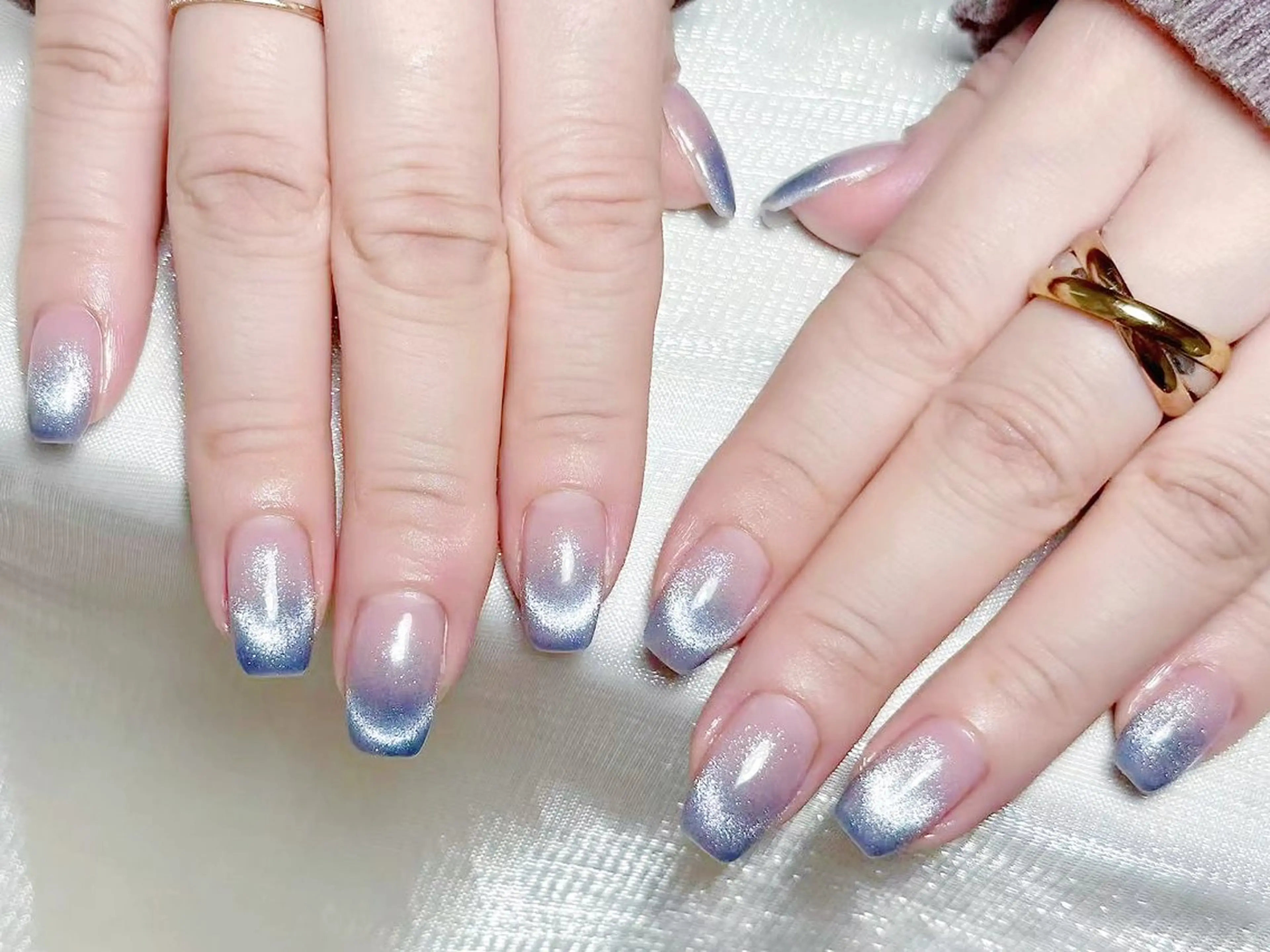 ネイル チークネイル 長さ出し フレンチネイル グラデーション マグネットネイル ハンドネイル ハンドケア ⭐️Dreamy Nail⭐️のネイルデザイン