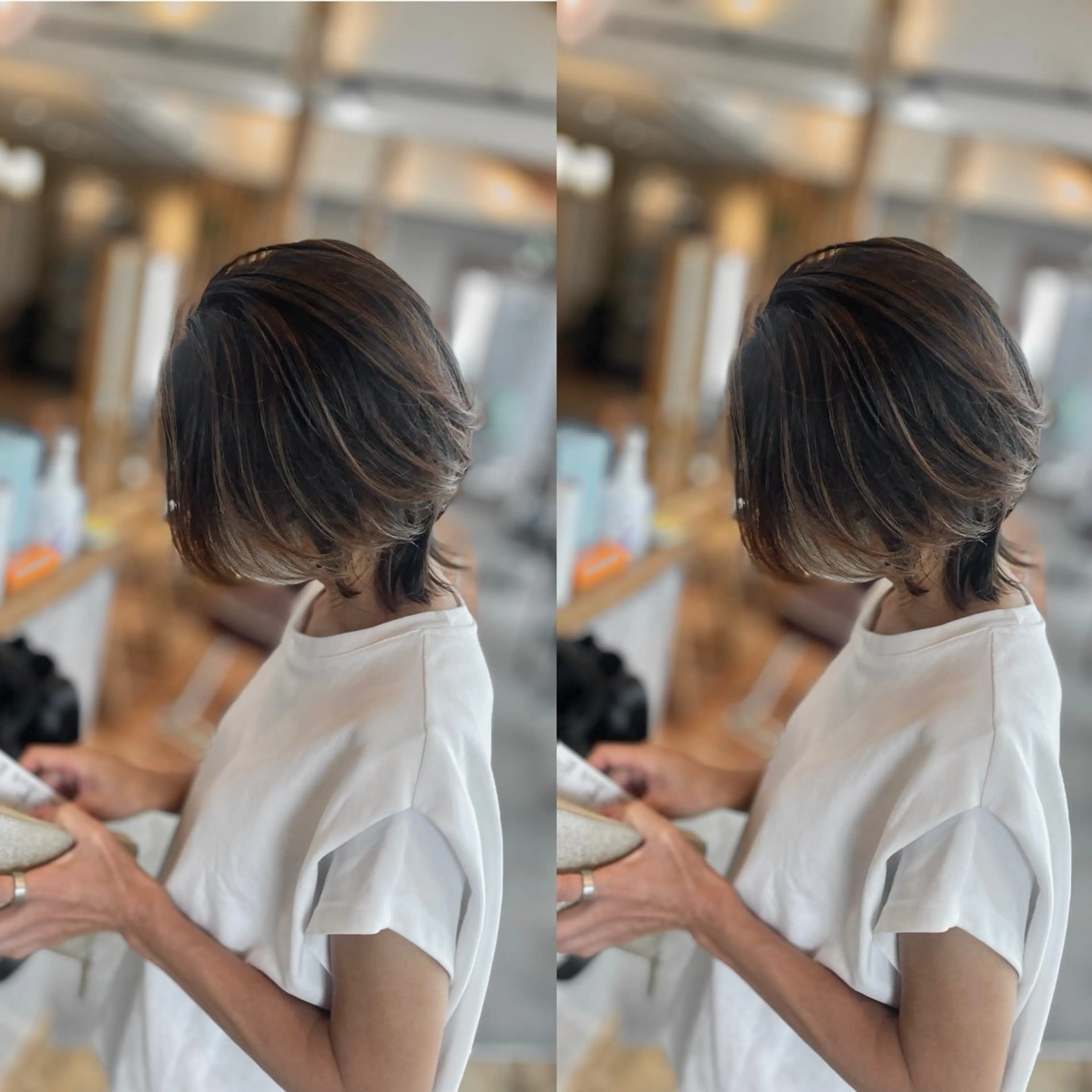 ミディアム カット ヘアカラー 木村丈晴✂️ご来店 お待ちしてます😊のヘアスタイル