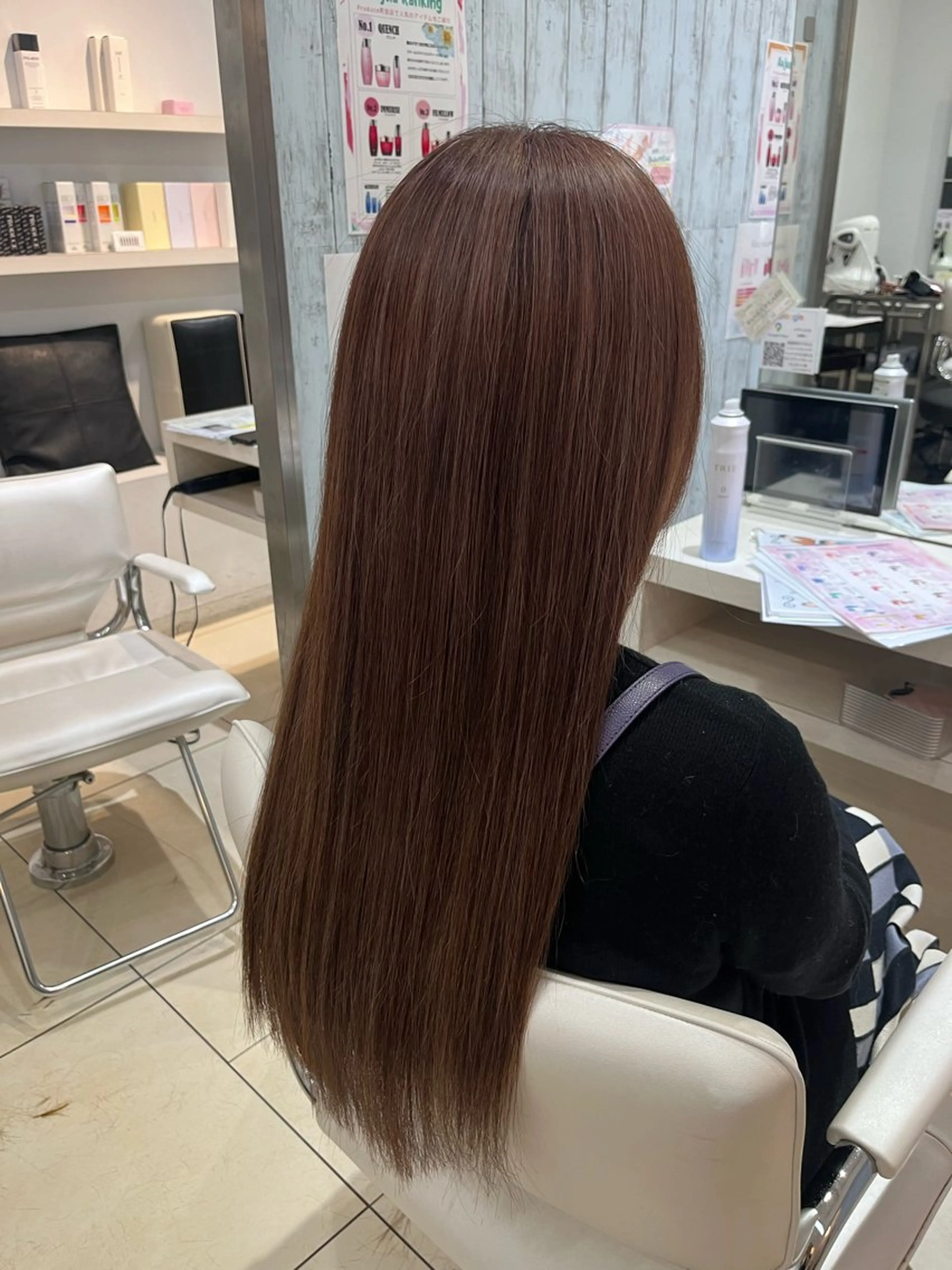 ロング カラー ベージュカラー ハイライトカラー ピンクカラー ピンクベージュ ハイライト カット ヘアカラー 🤎ベージュカラー/ 髪質改善/山岸🤎のヘアスタイル