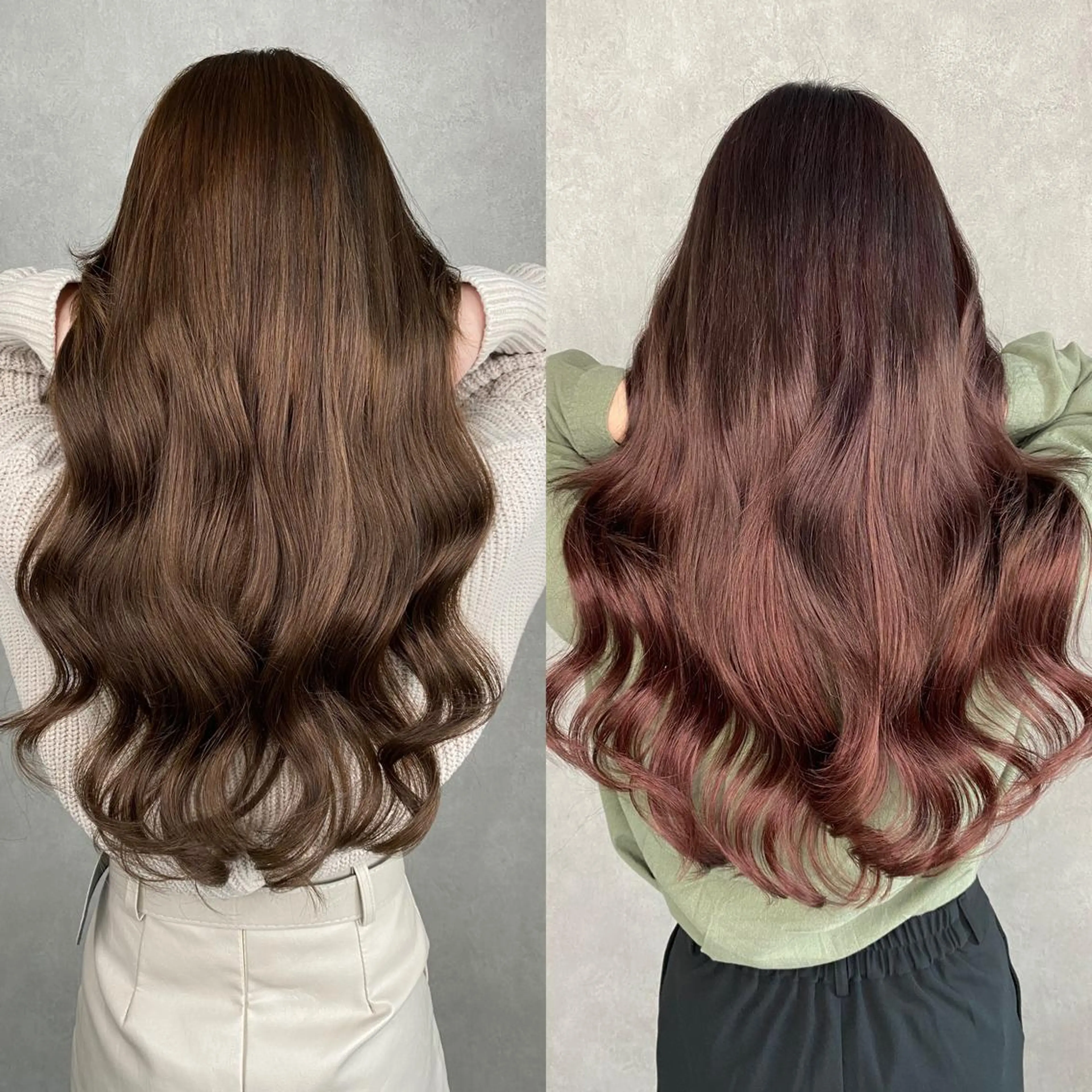 ロング ハイライト レイヤーカット ★韓国風カラー ×エクステ★のヘアスタイル