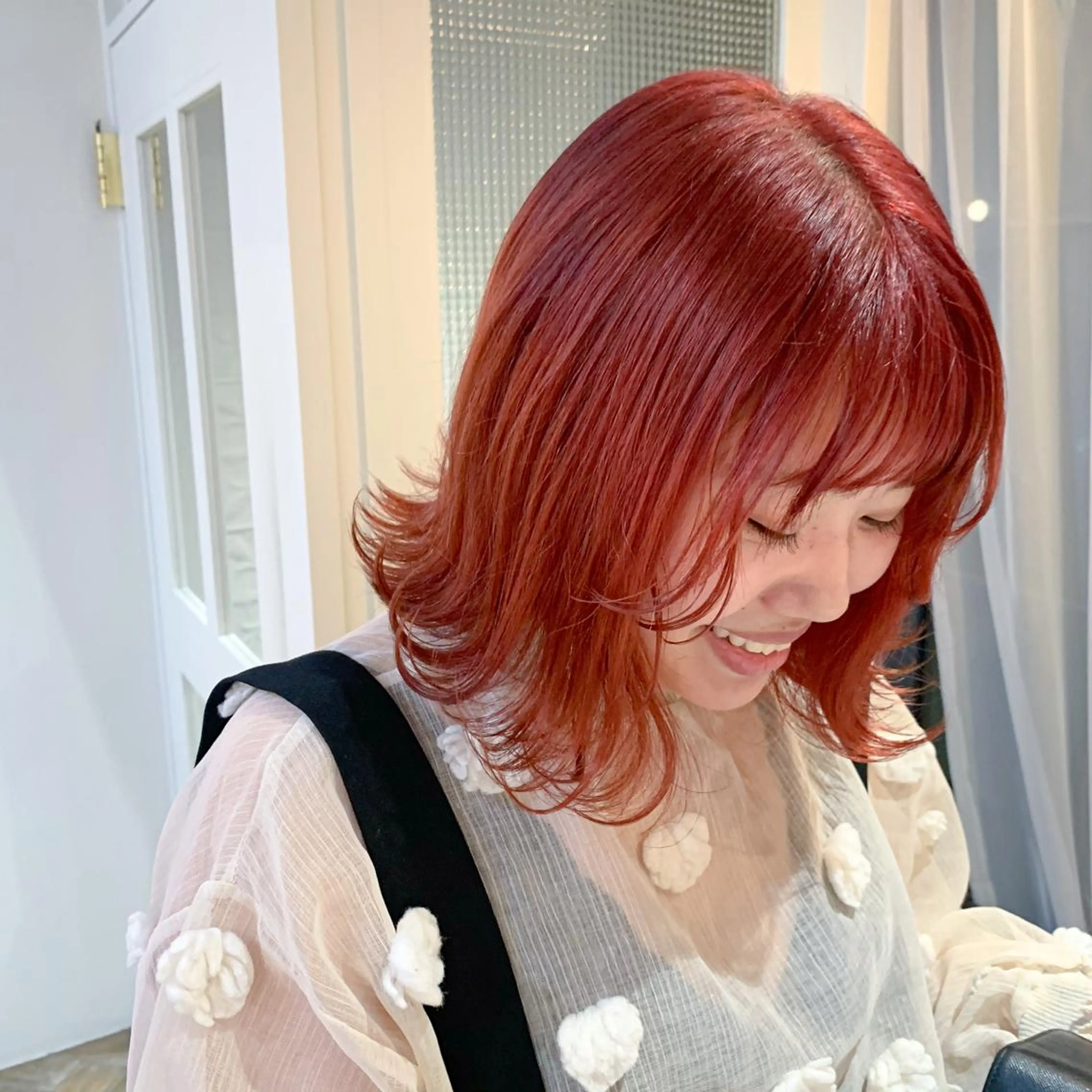 ショート カラー ブリーチ ピンクカラー ﾖｼﾅｶﾞﾏﾕ🦕 透明感カラーのヘアスタイル