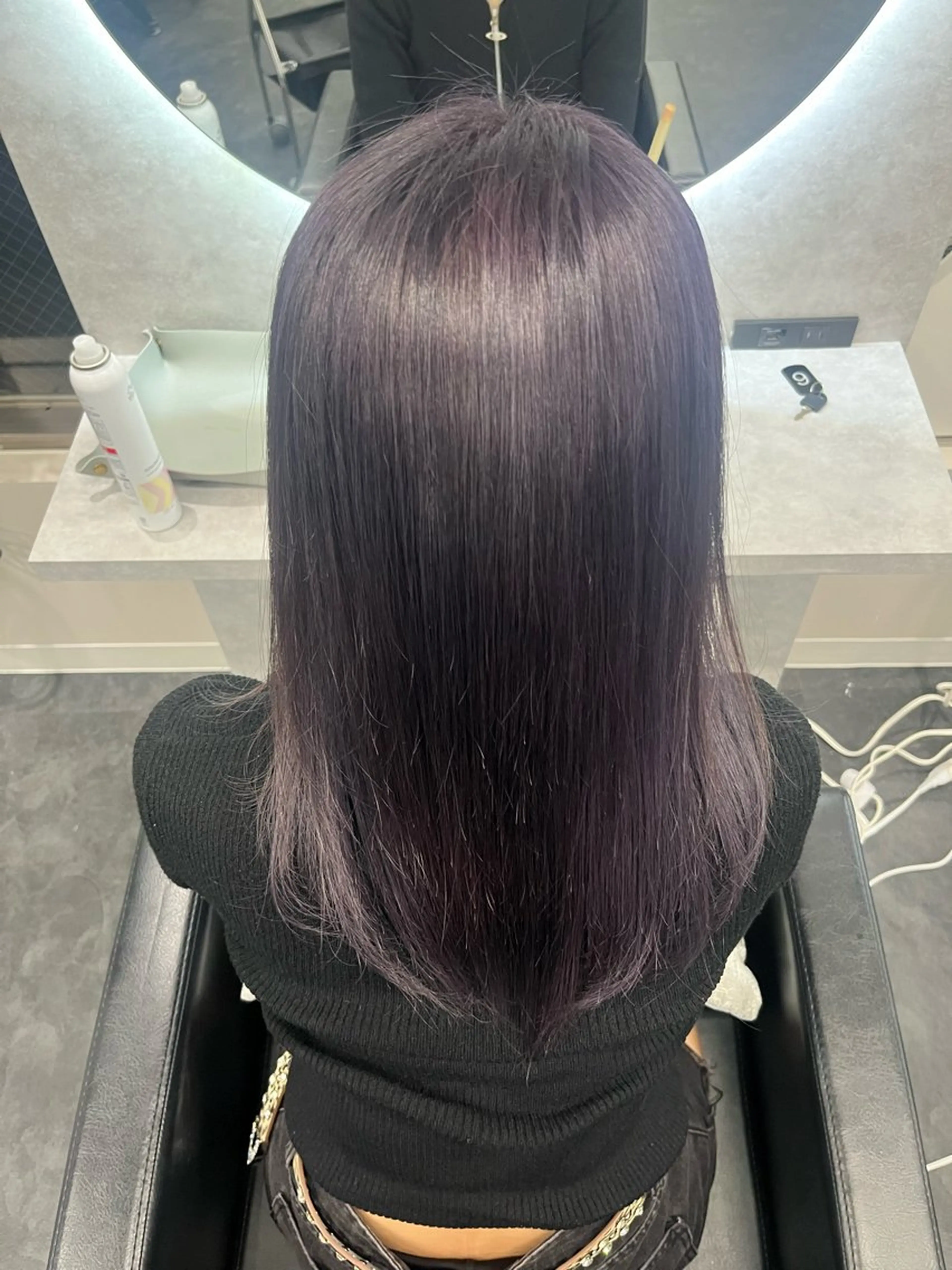 セミロング カラー 三木 郁人のヘアスタイル