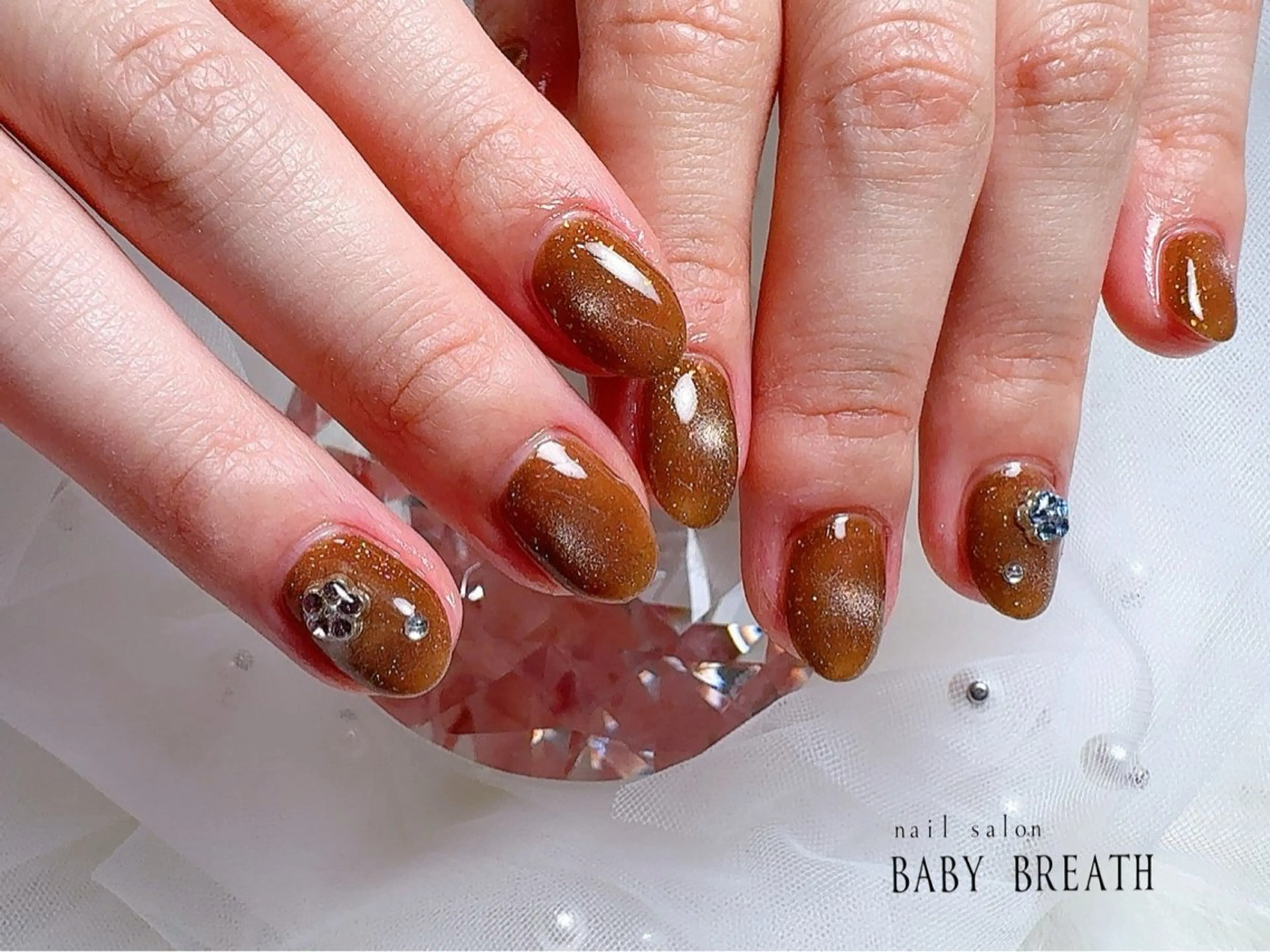 ネイル アートネイル フラッシュネイル フットネイル グラデーション ラメ(グリッター) ハンドネイル BABY  BREATH所属・y natsumiのネイルデザイン