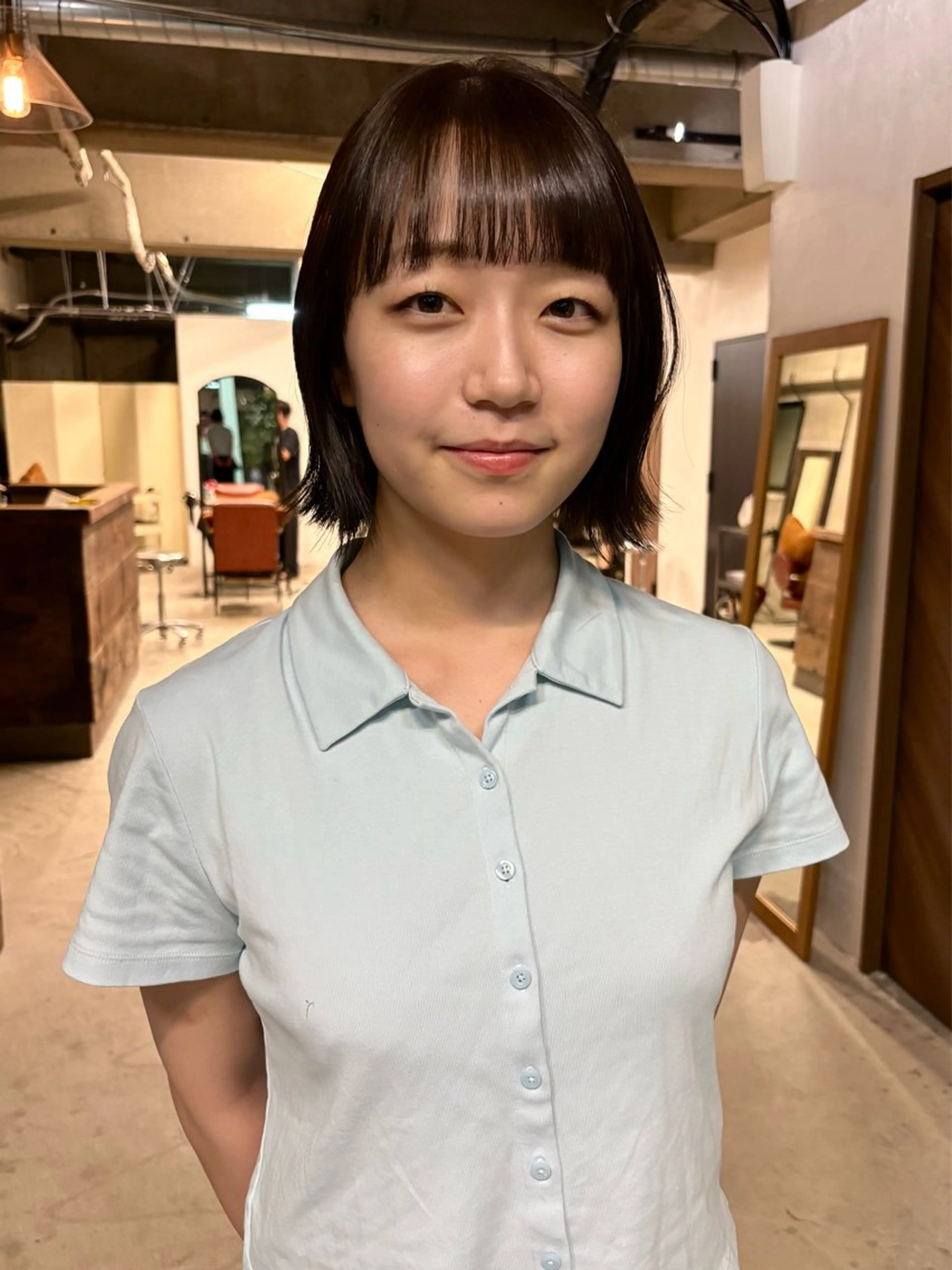 ショート カラー ベージュカラー オリーブベージュ ボブ カット ヘアカラー トリートメント こっくりカラー/艶髪 /amy.山口瑞稀のヘアスタイル