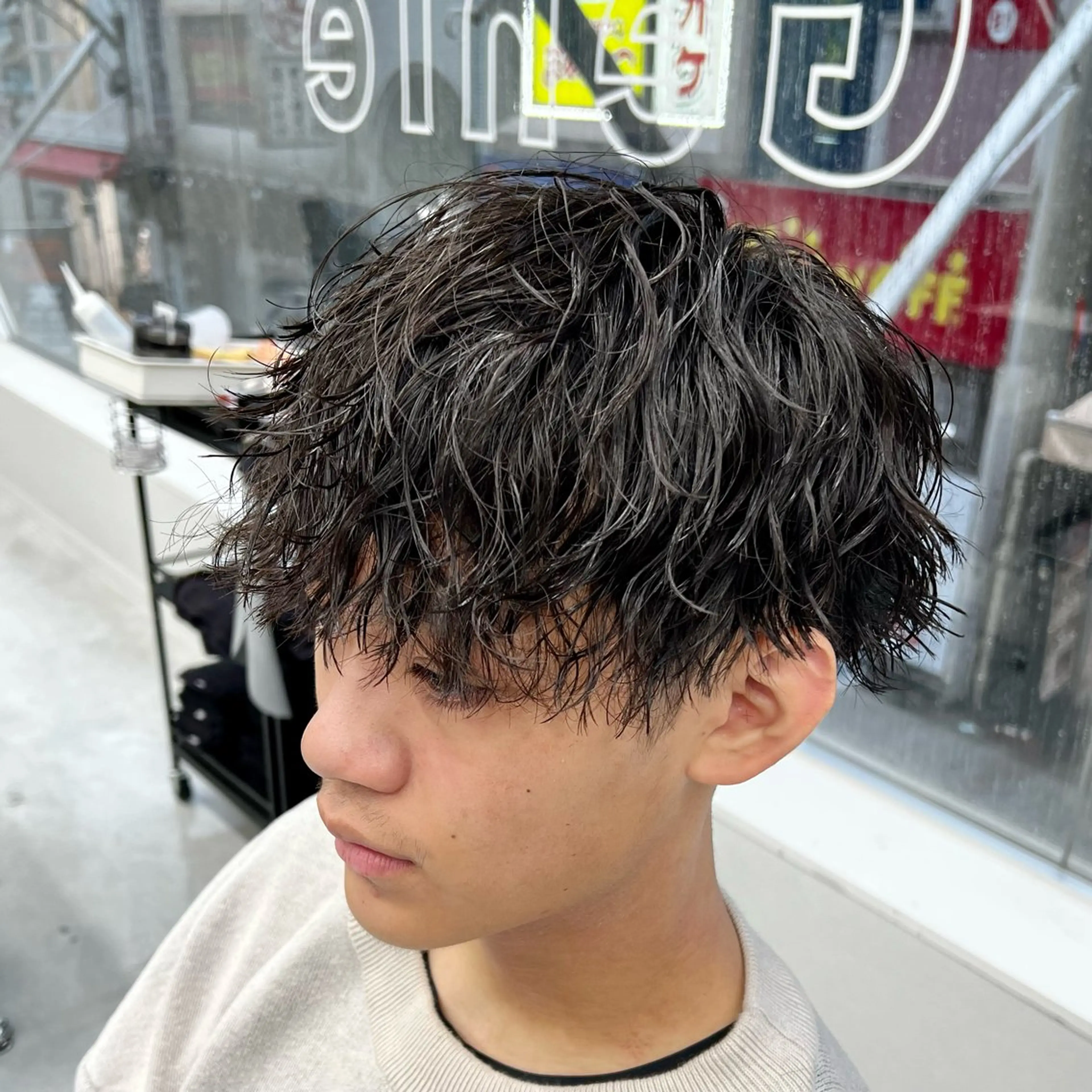 ショート パーマ メンズ カット パーマ メンズカット/波巻き TAKUMAのヘアスタイル